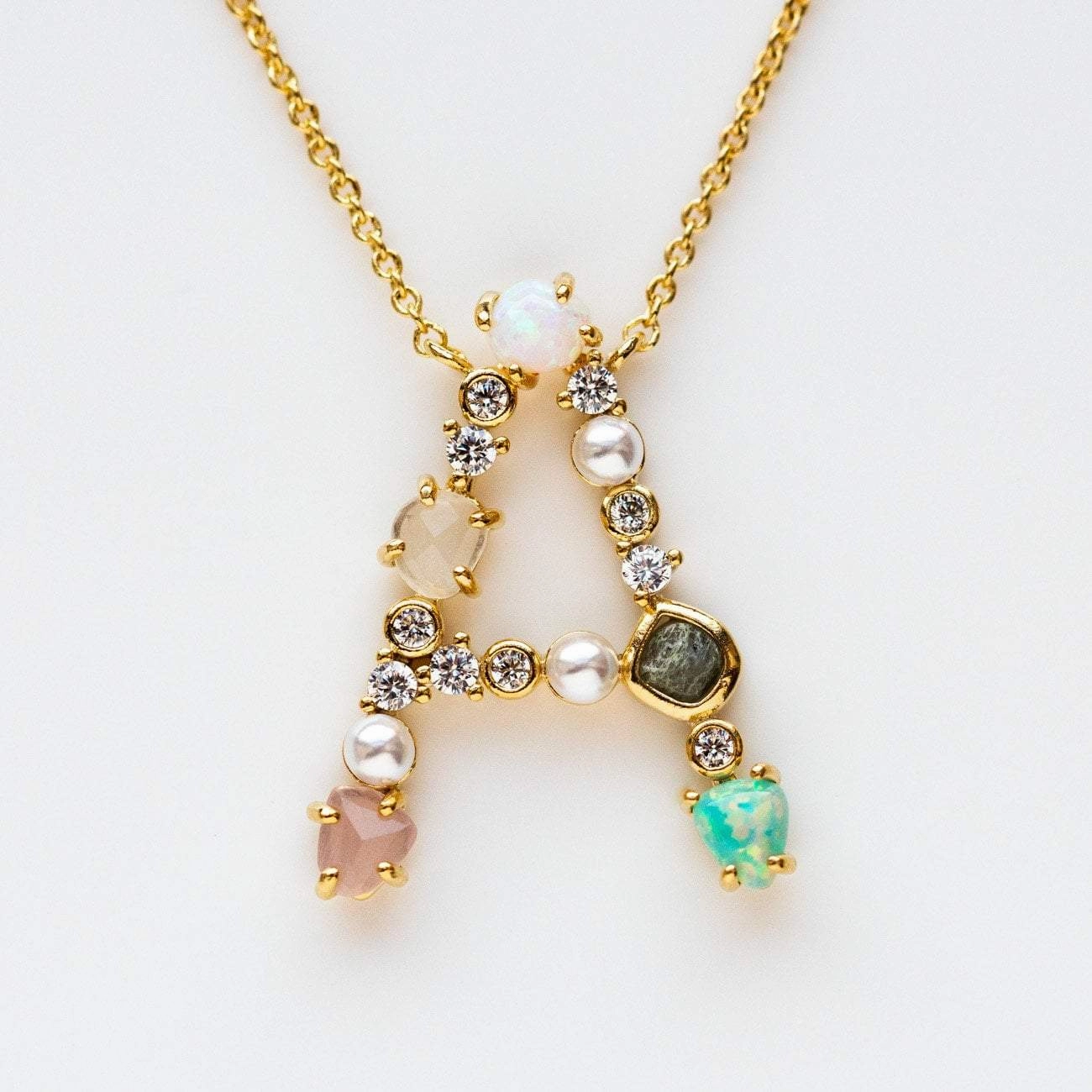 Opal Monogram Pendant
