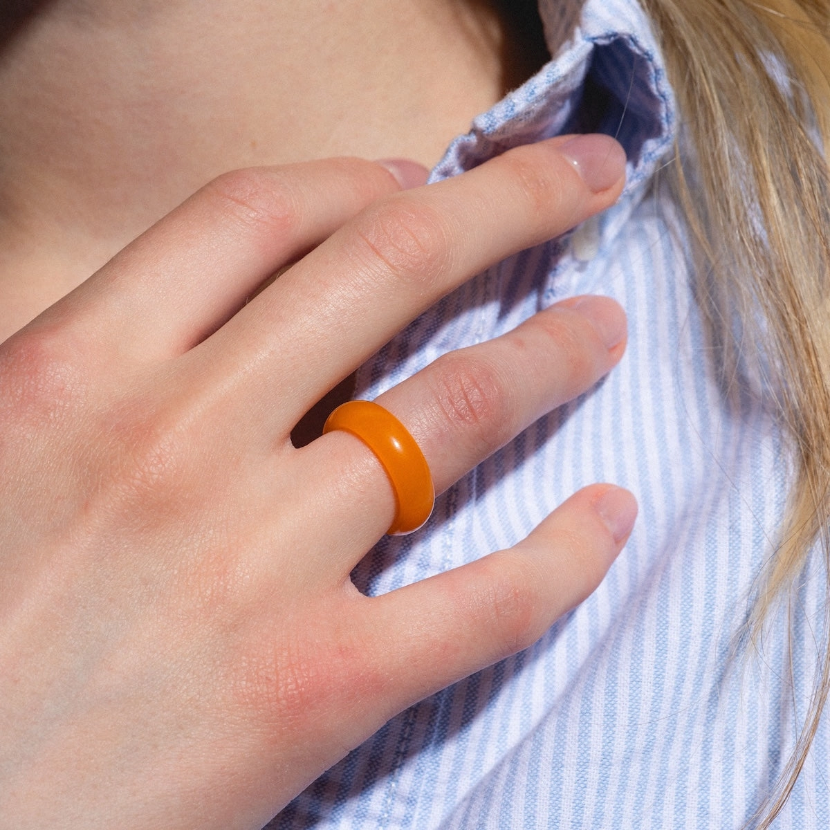 Orange Quartzite Ring