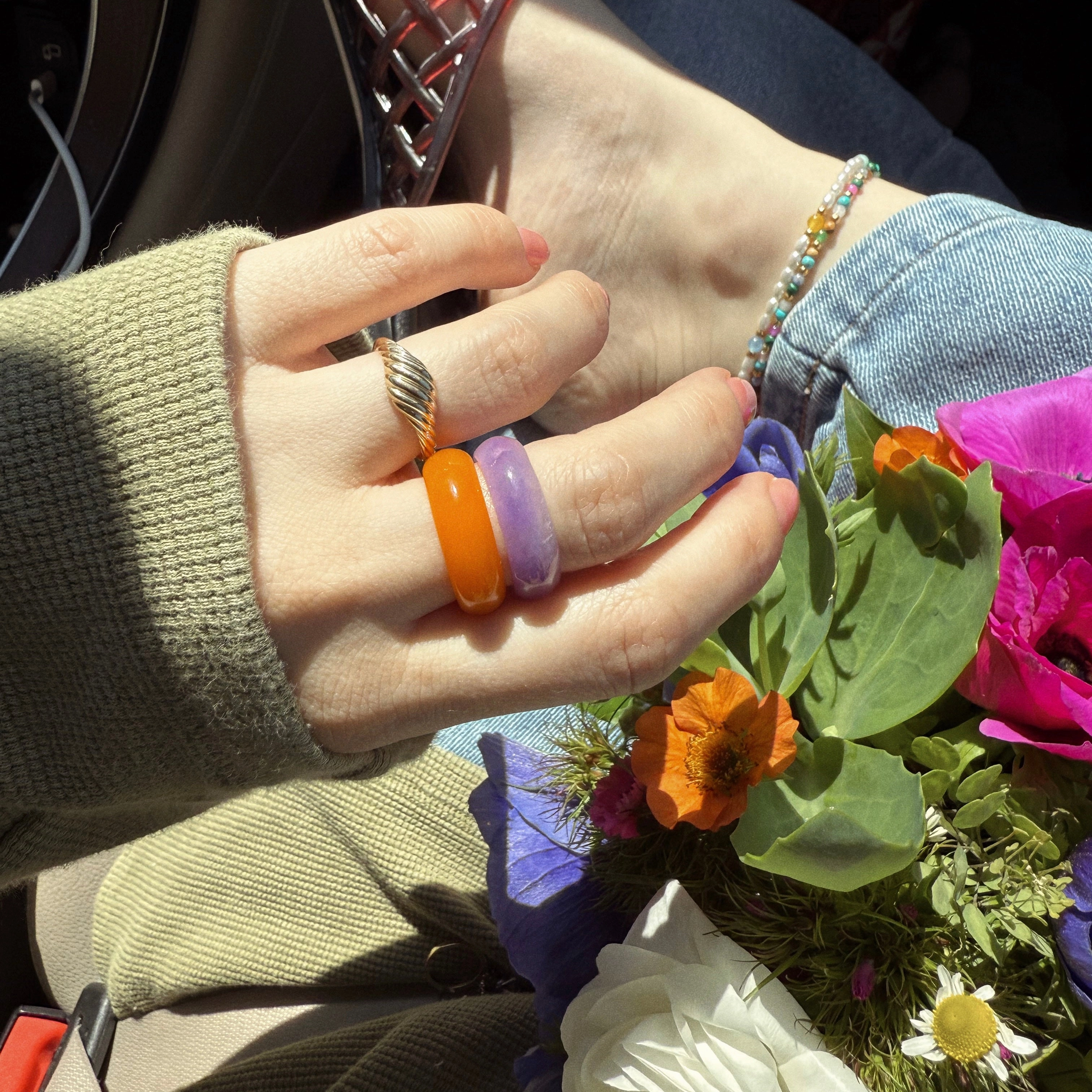 Orange Quartzite Ring