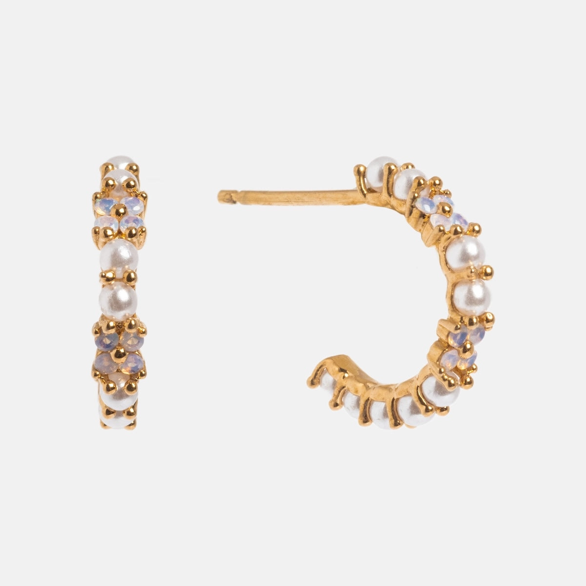 Orchid Pearl Hoops