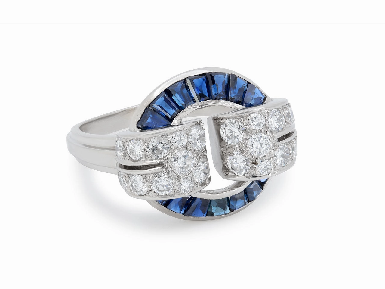 Oscar Heyman Sapphire and Diamond Ring in Platinum