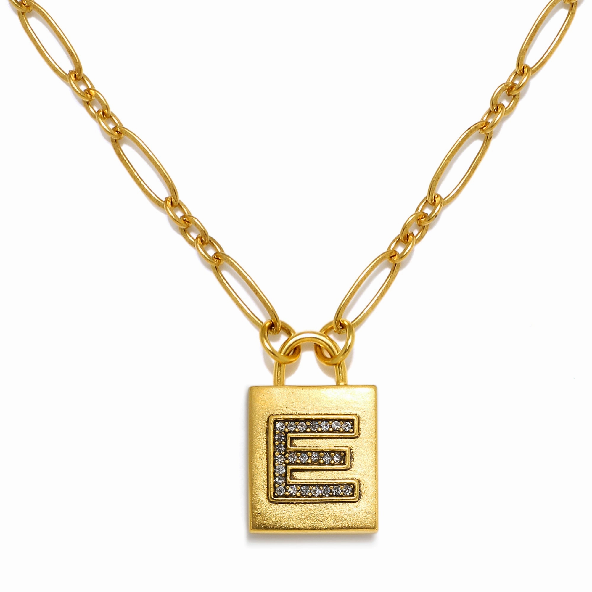 Padlock Initial Necklace