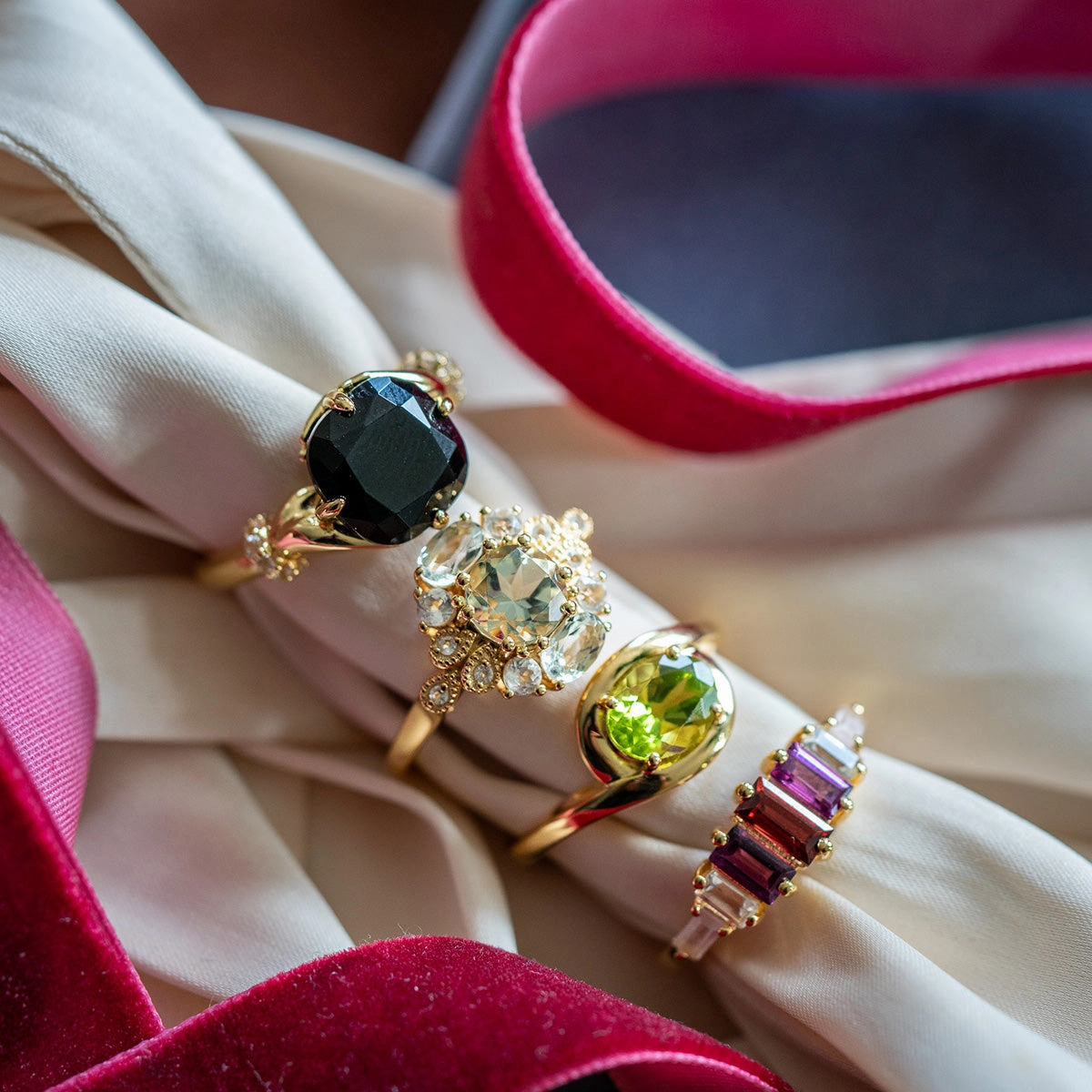 Past Life Black Spinel Statement Ring