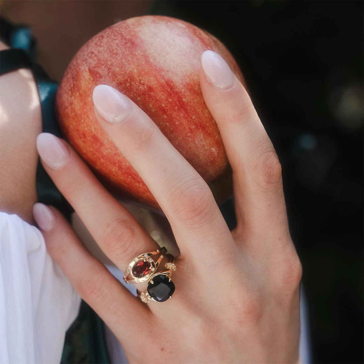 Past Life Black Spinel Statement Ring