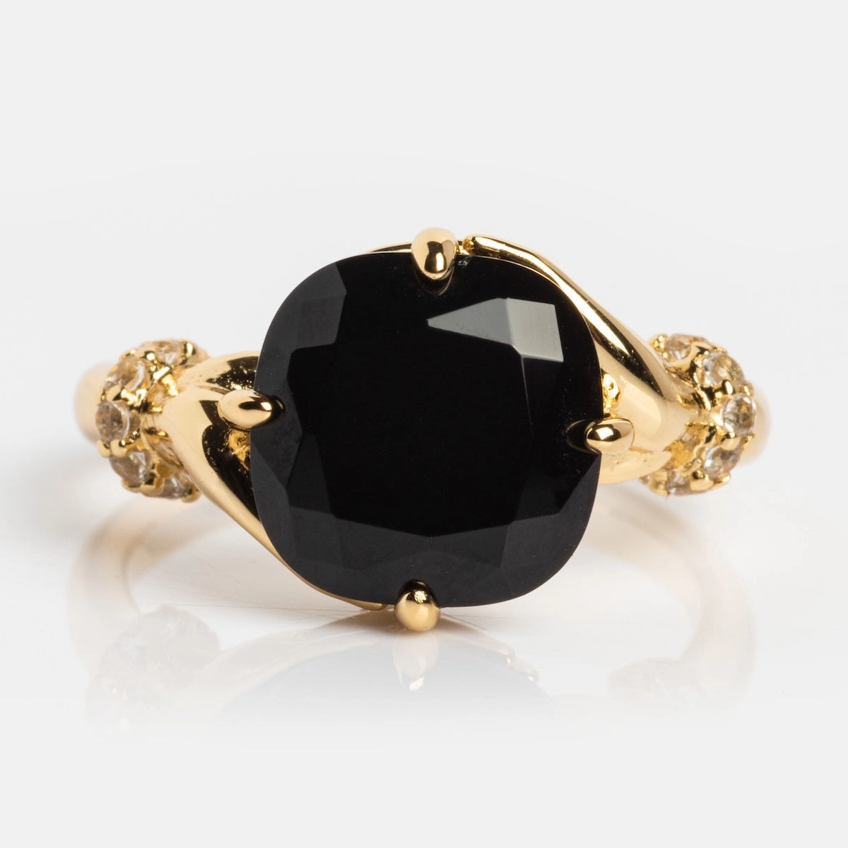 Past Life Black Spinel Statement Ring