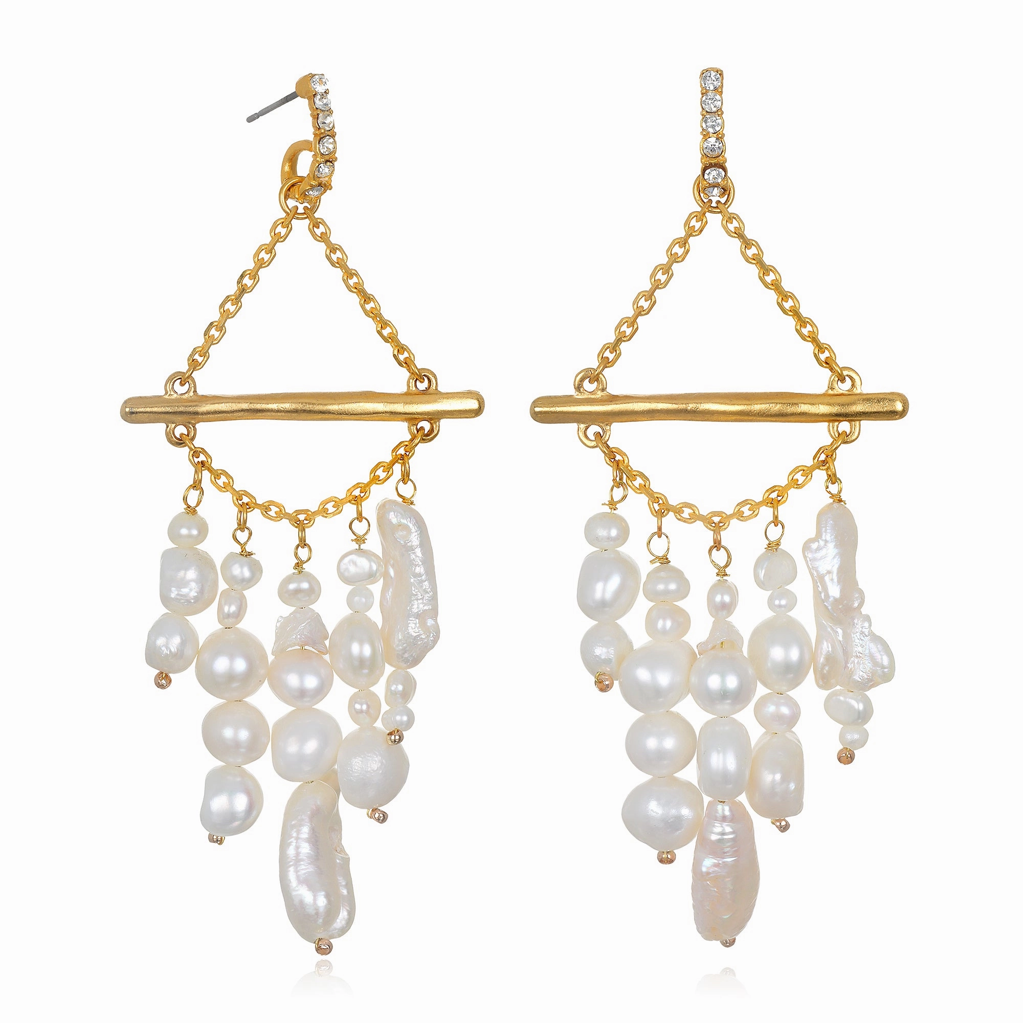 Paulette Pearl Chandelier Earrings