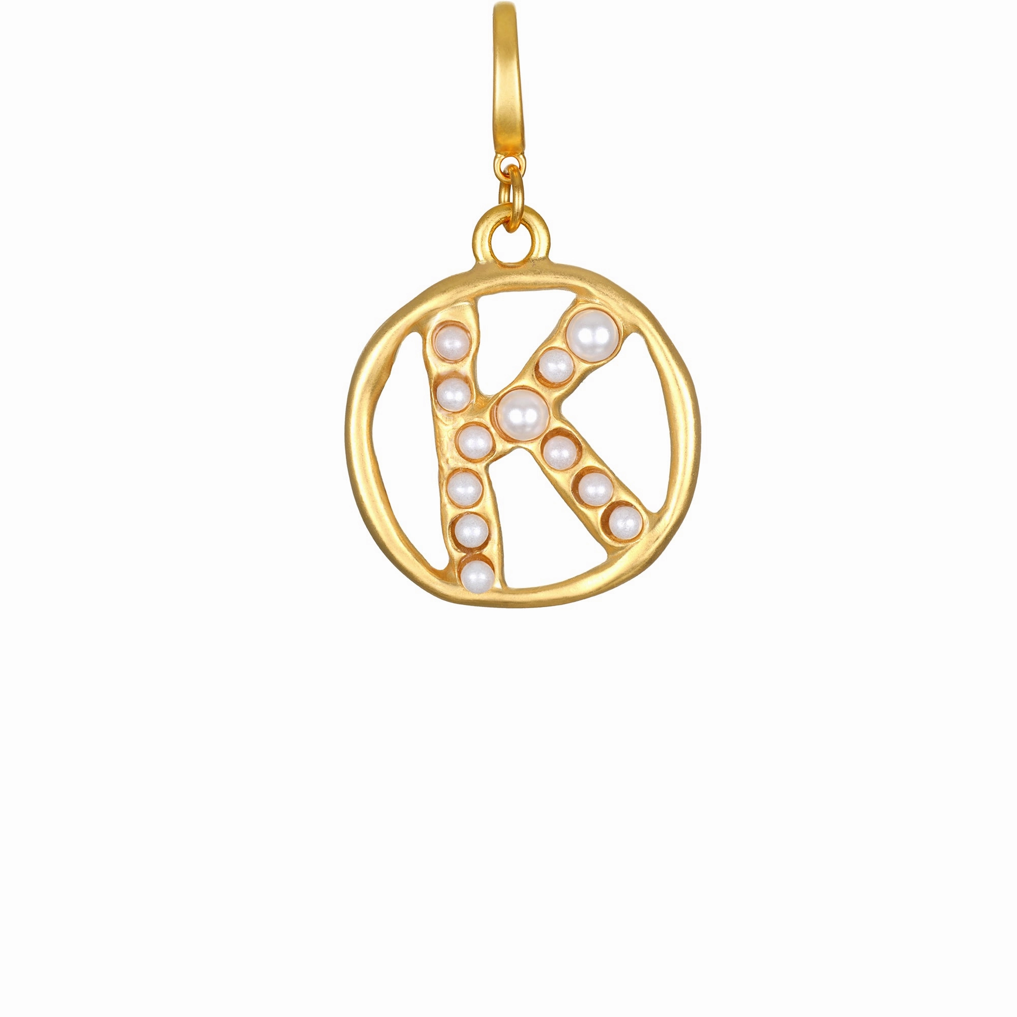 Pearl Initial Clip-On Charm