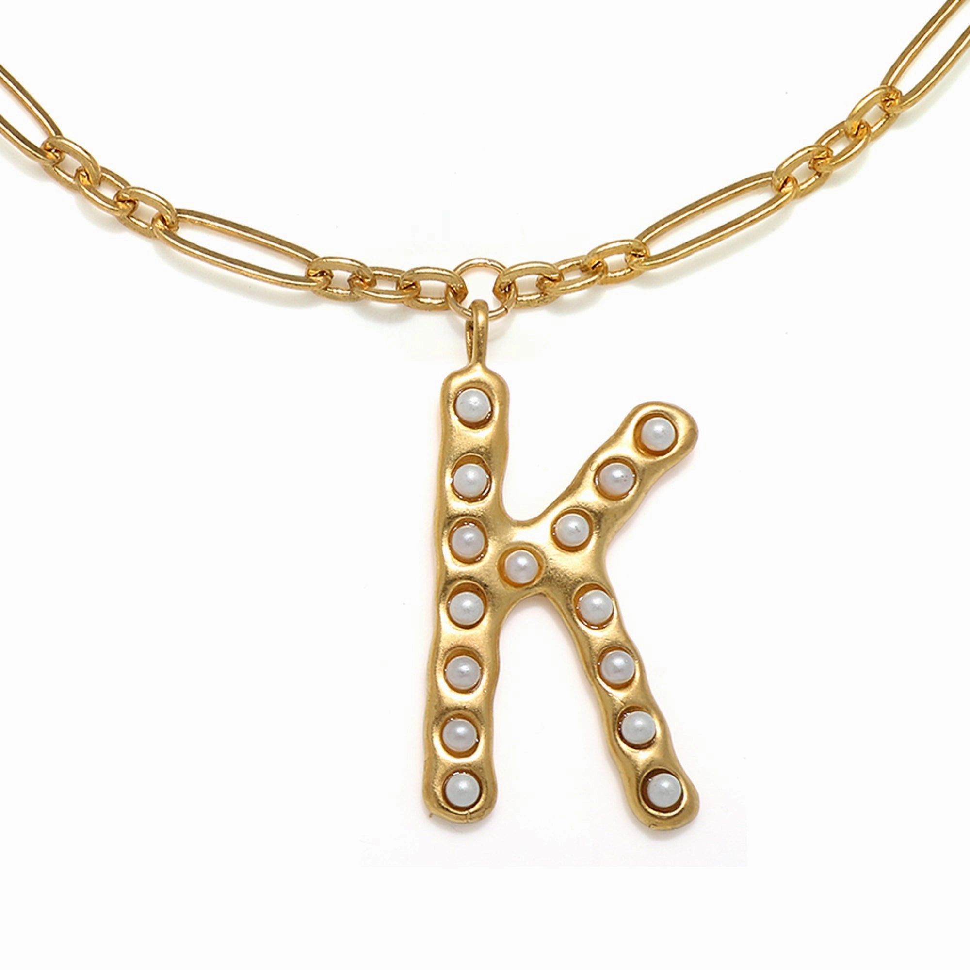 Pearl Initial Necklace