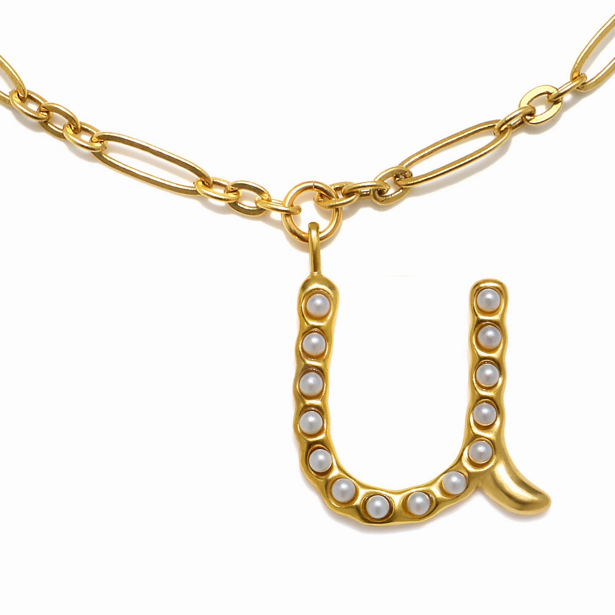 Pearl Initial Necklace
