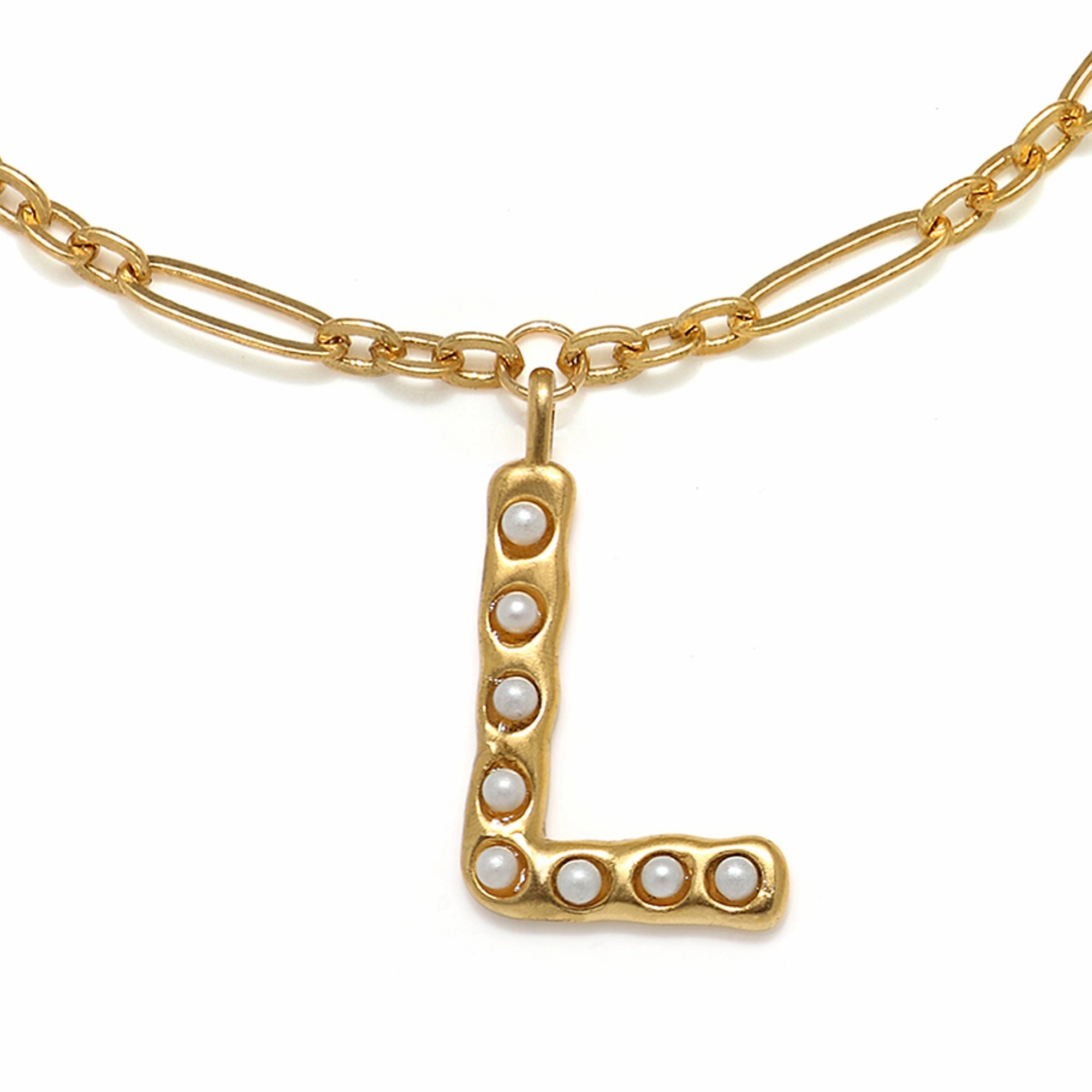 Pearl Initial Necklace