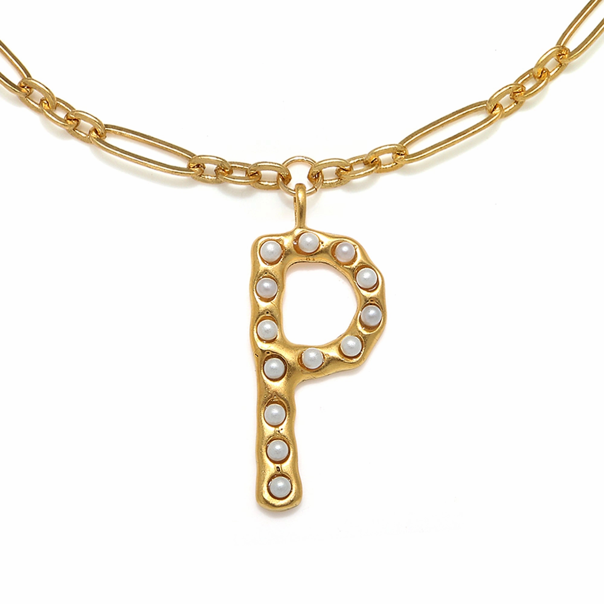 Pearl Initial Necklace