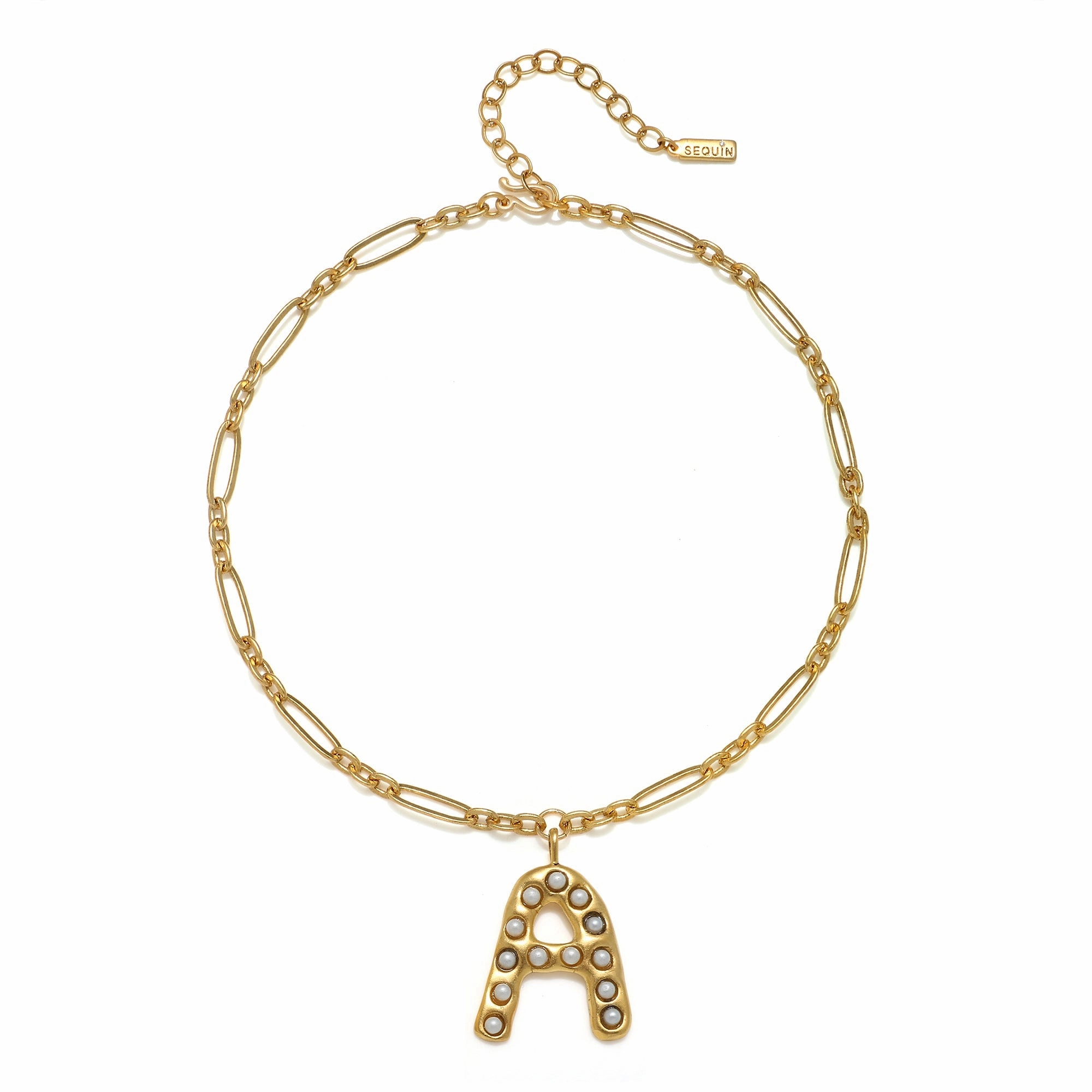 Pearl Initial Necklace