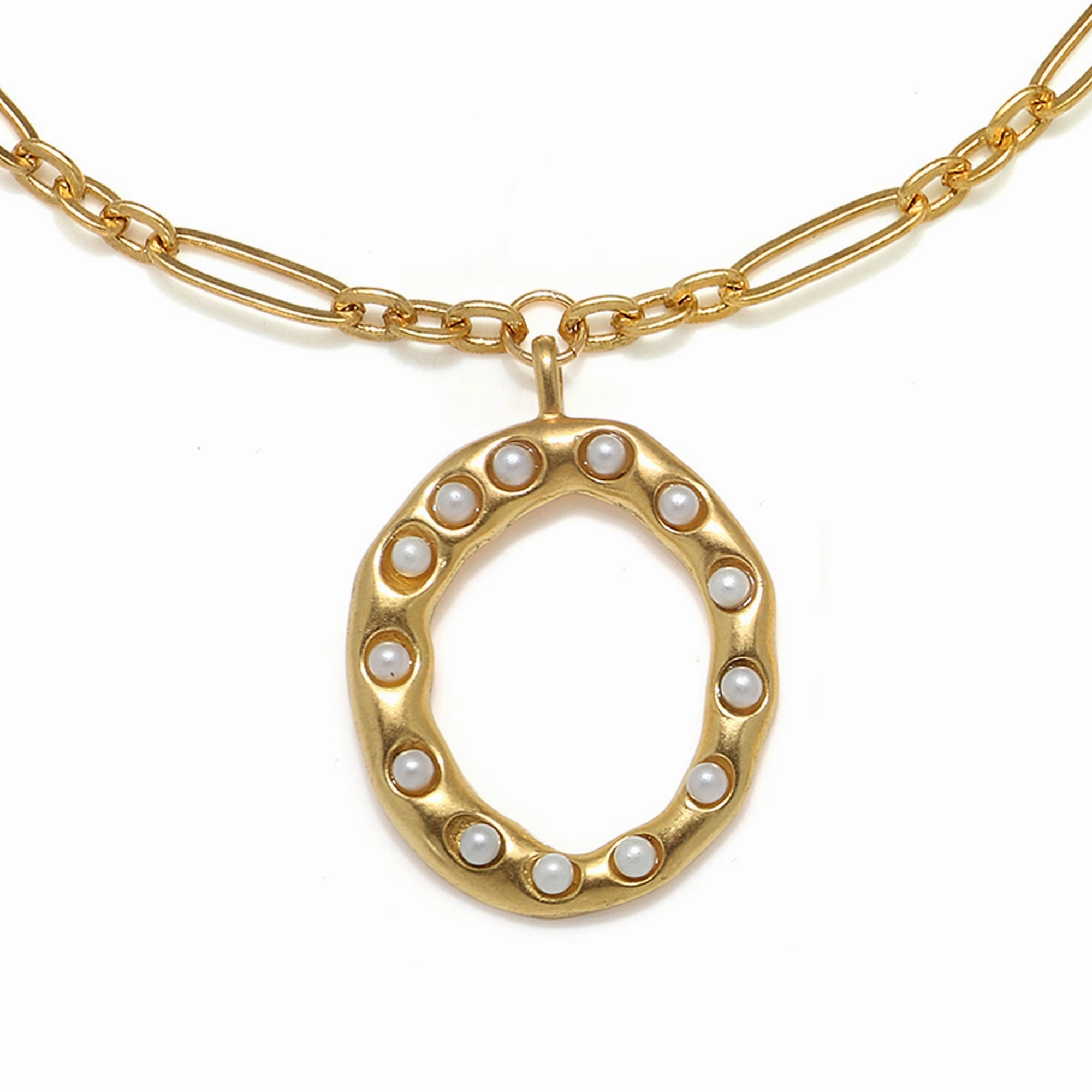 Pearl Initial Necklace