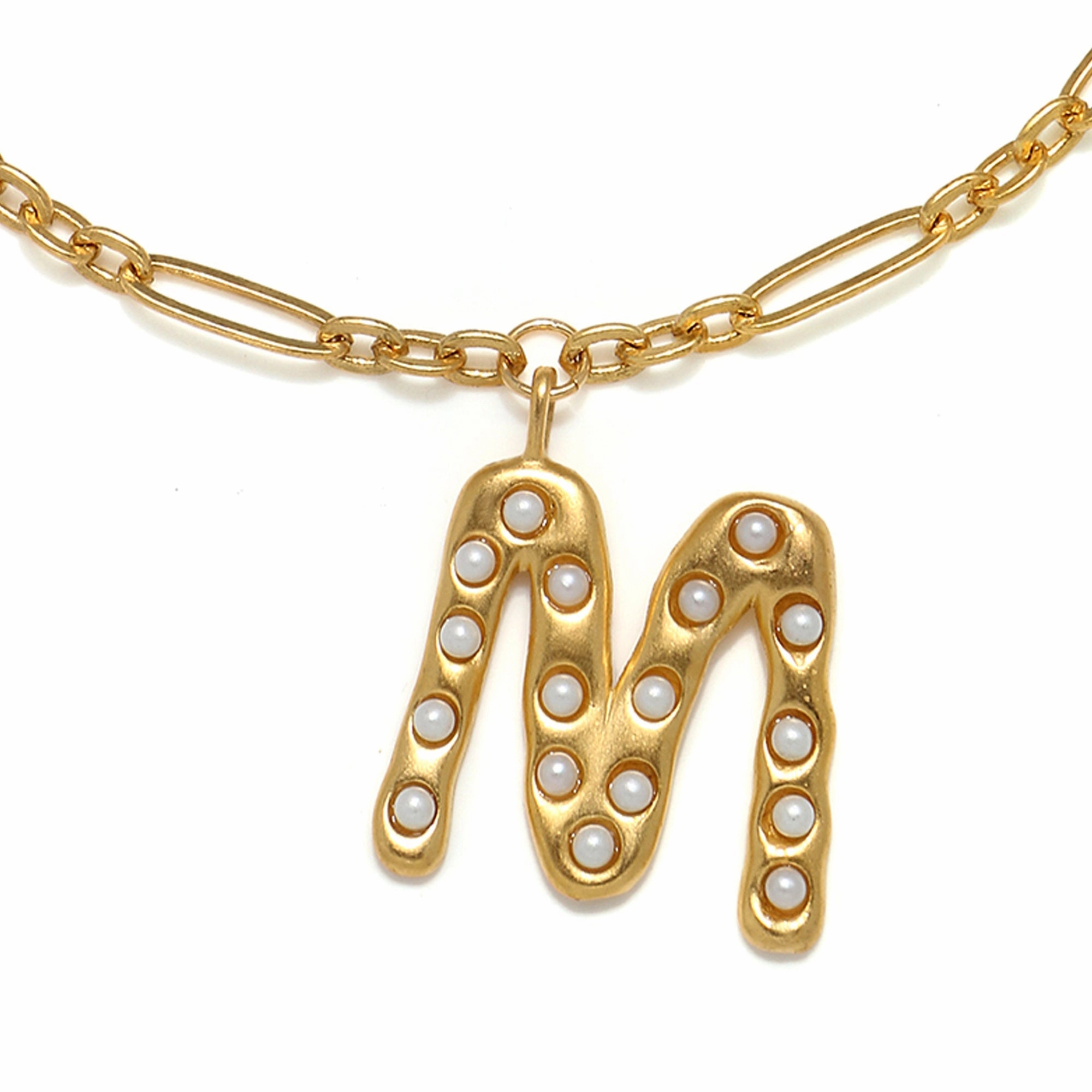 Pearl Initial Necklace