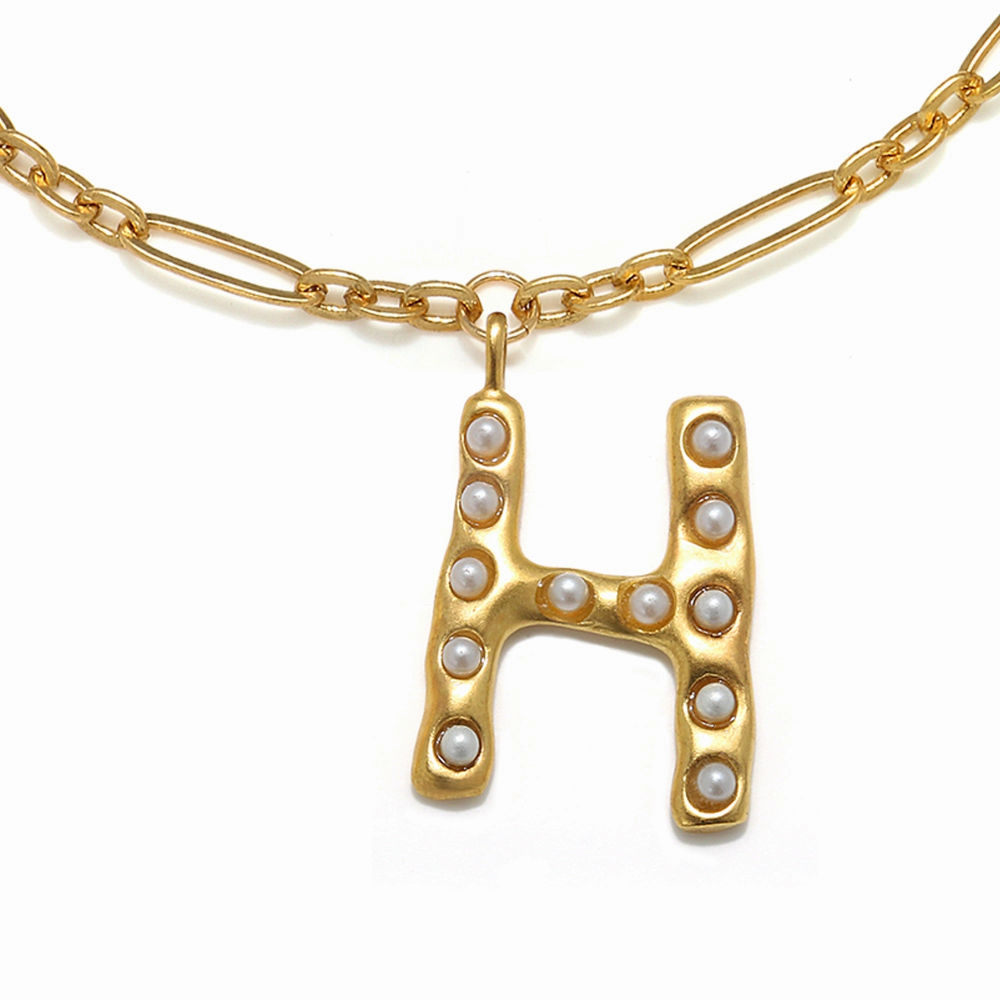 Pearl Initial Necklace