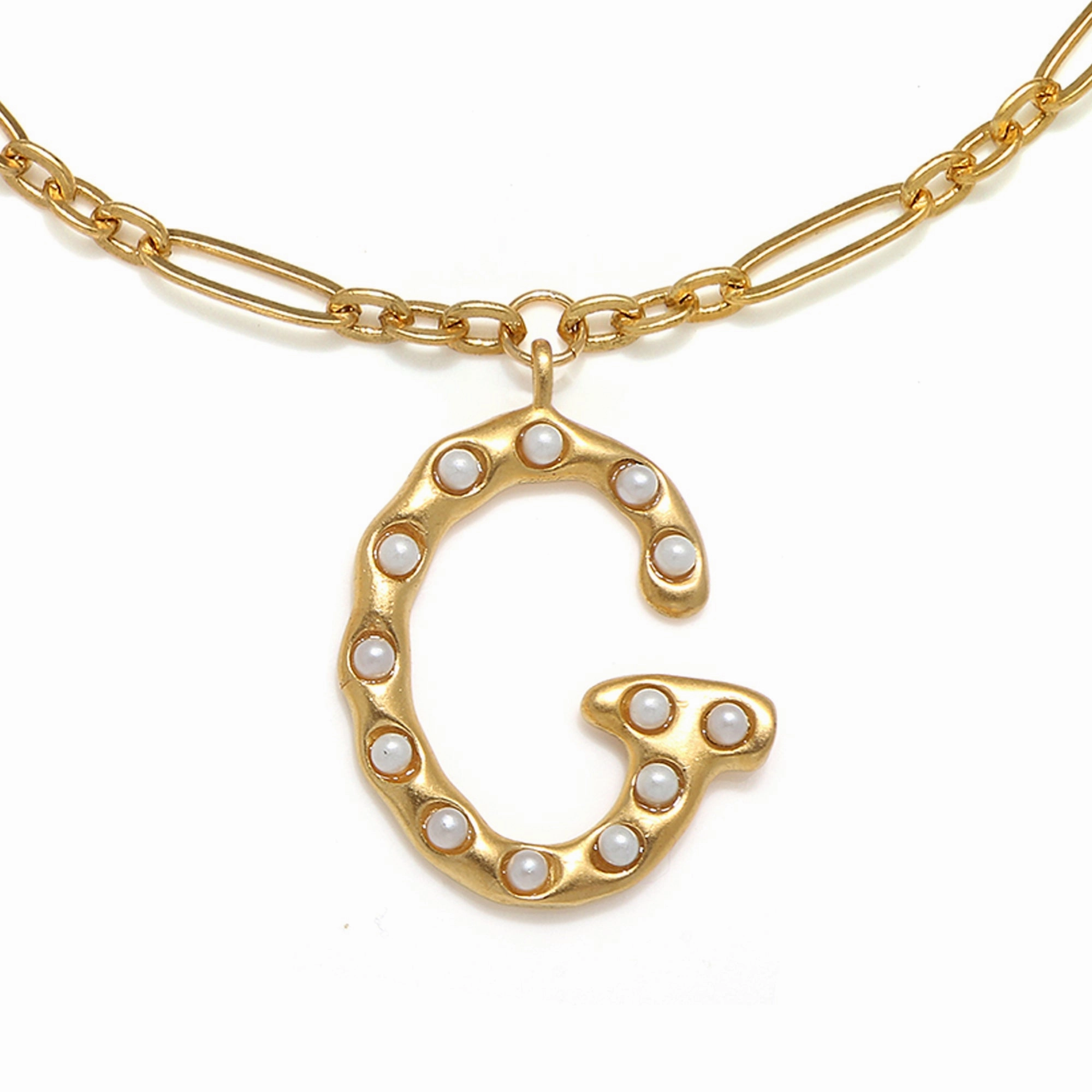 Pearl Initial Necklace