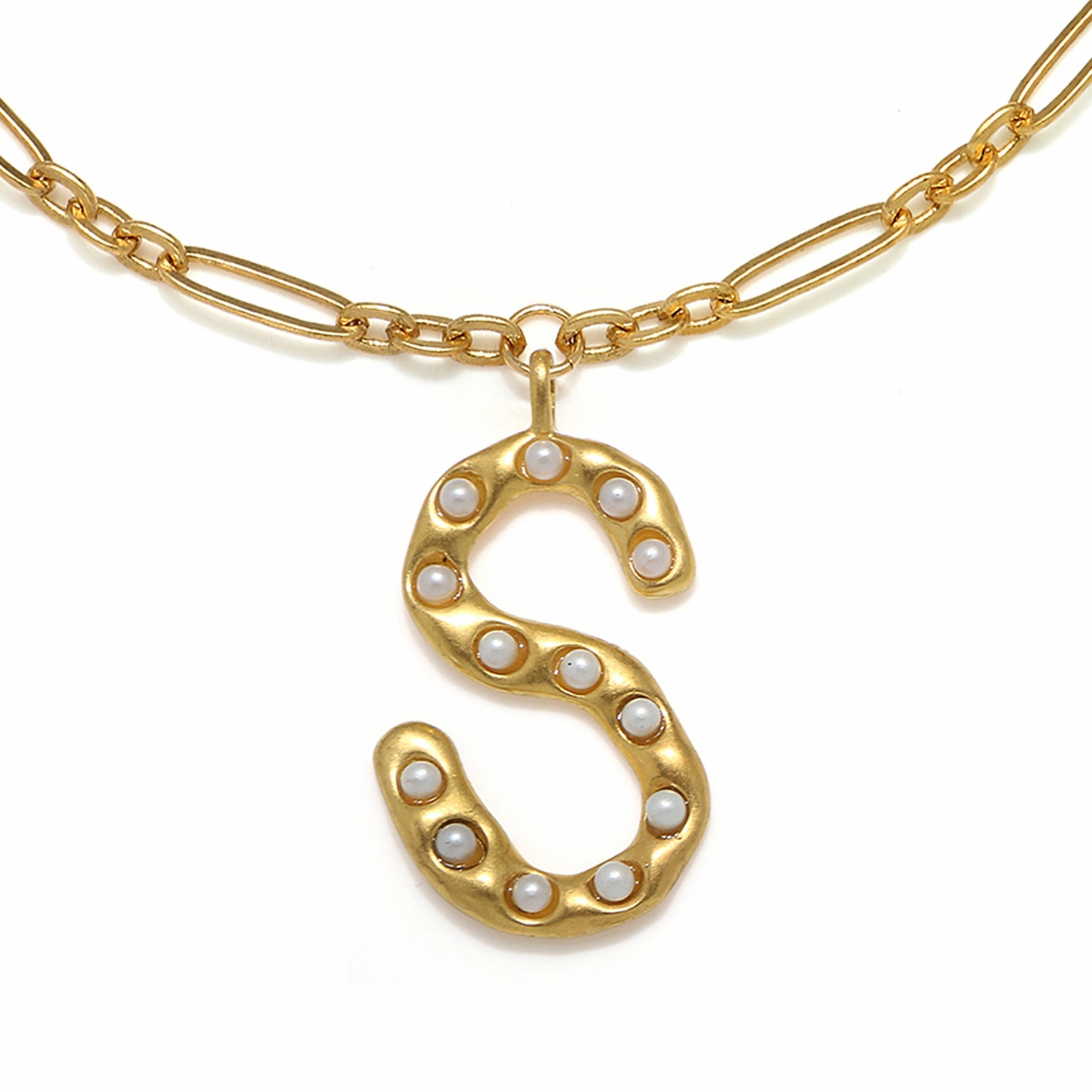 Pearl Initial Necklace