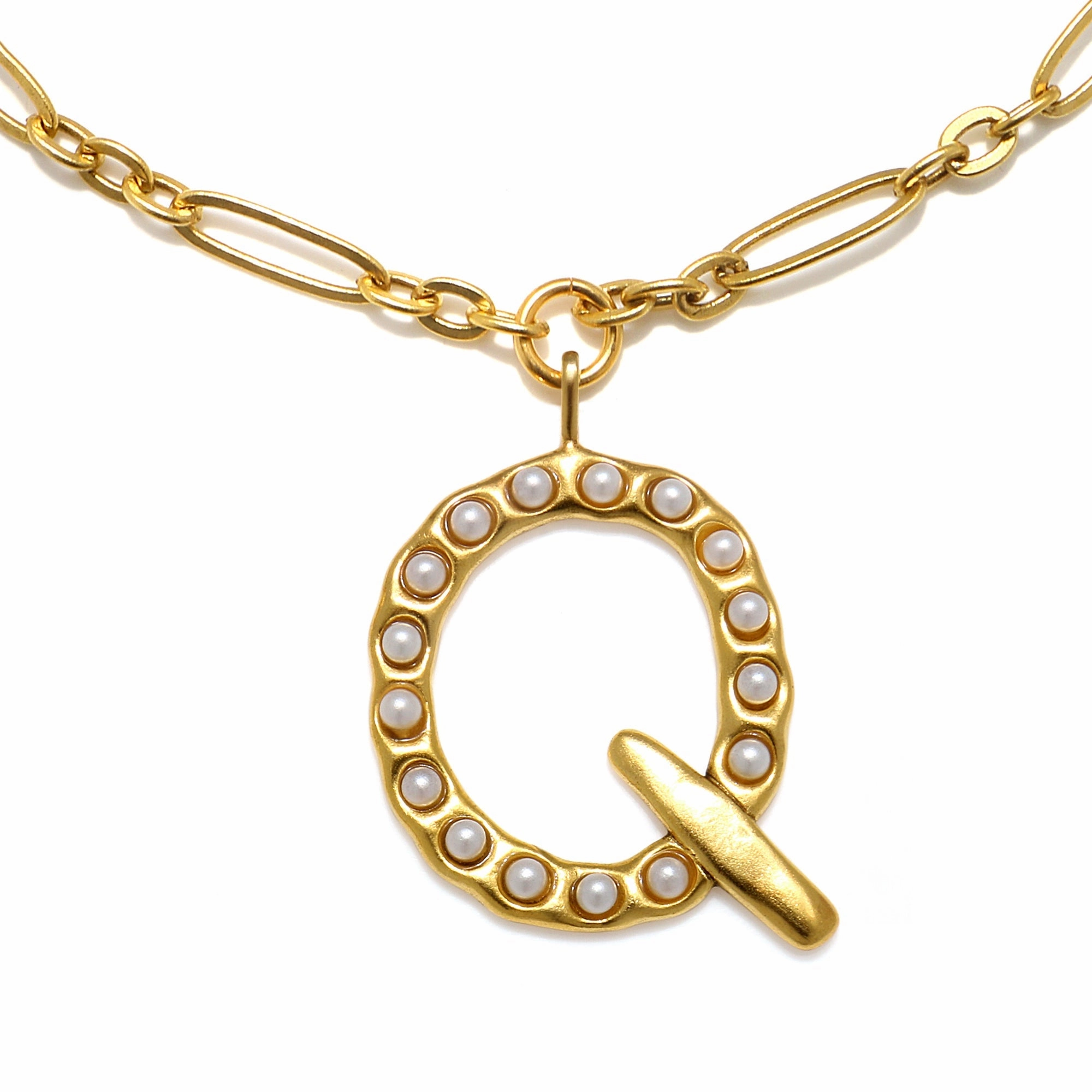 Pearl Initial Necklace
