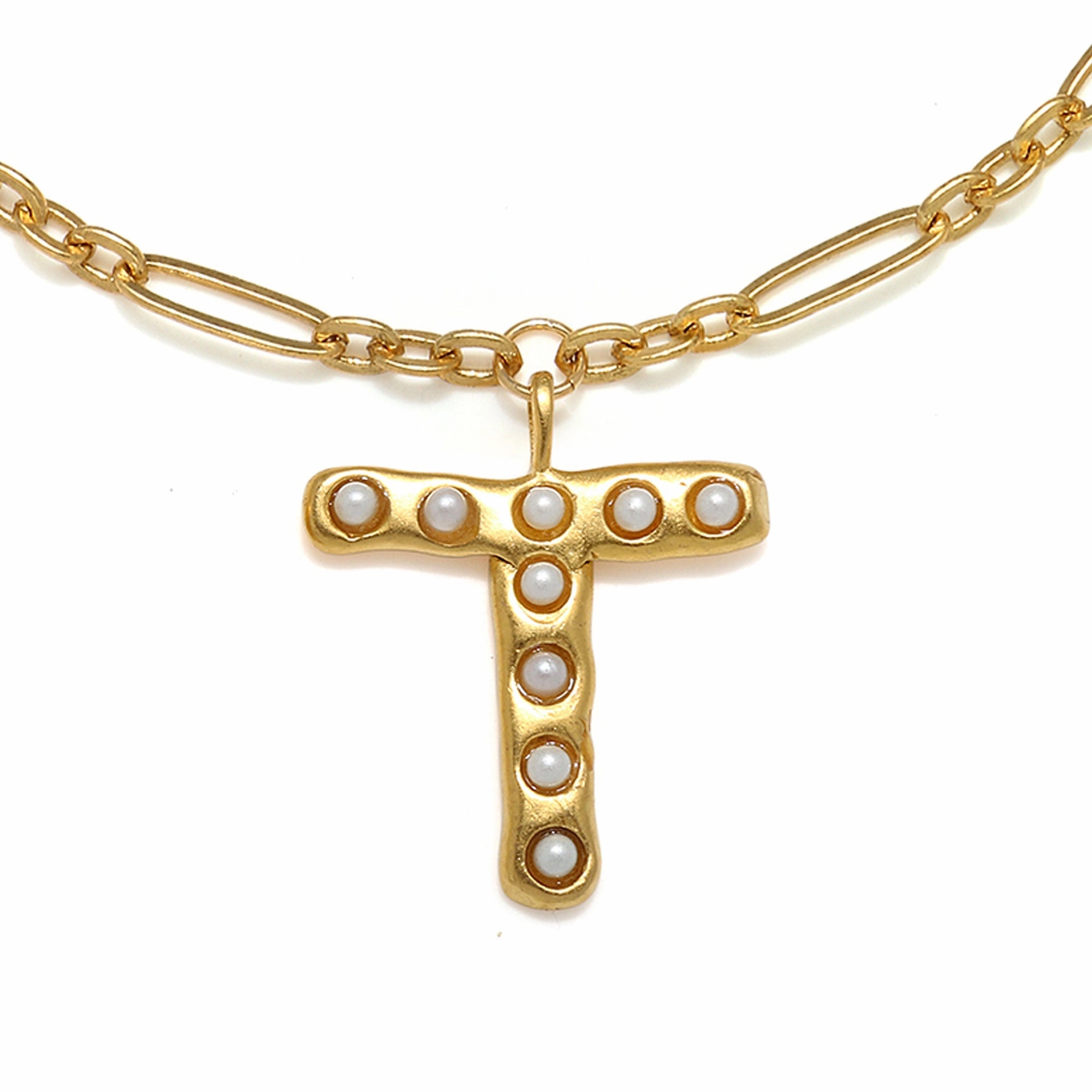 Pearl Initial Necklace