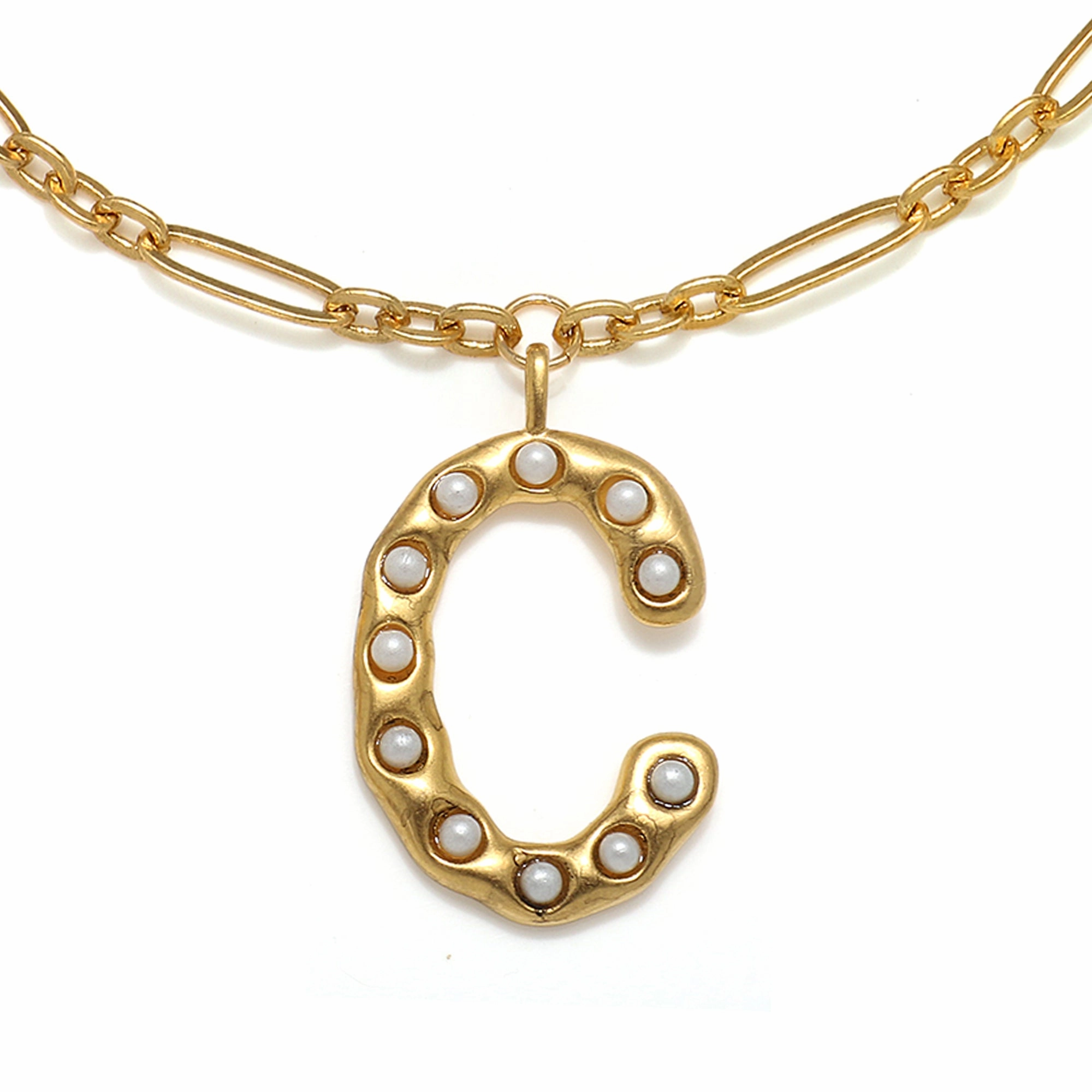 Pearl Initial Necklace