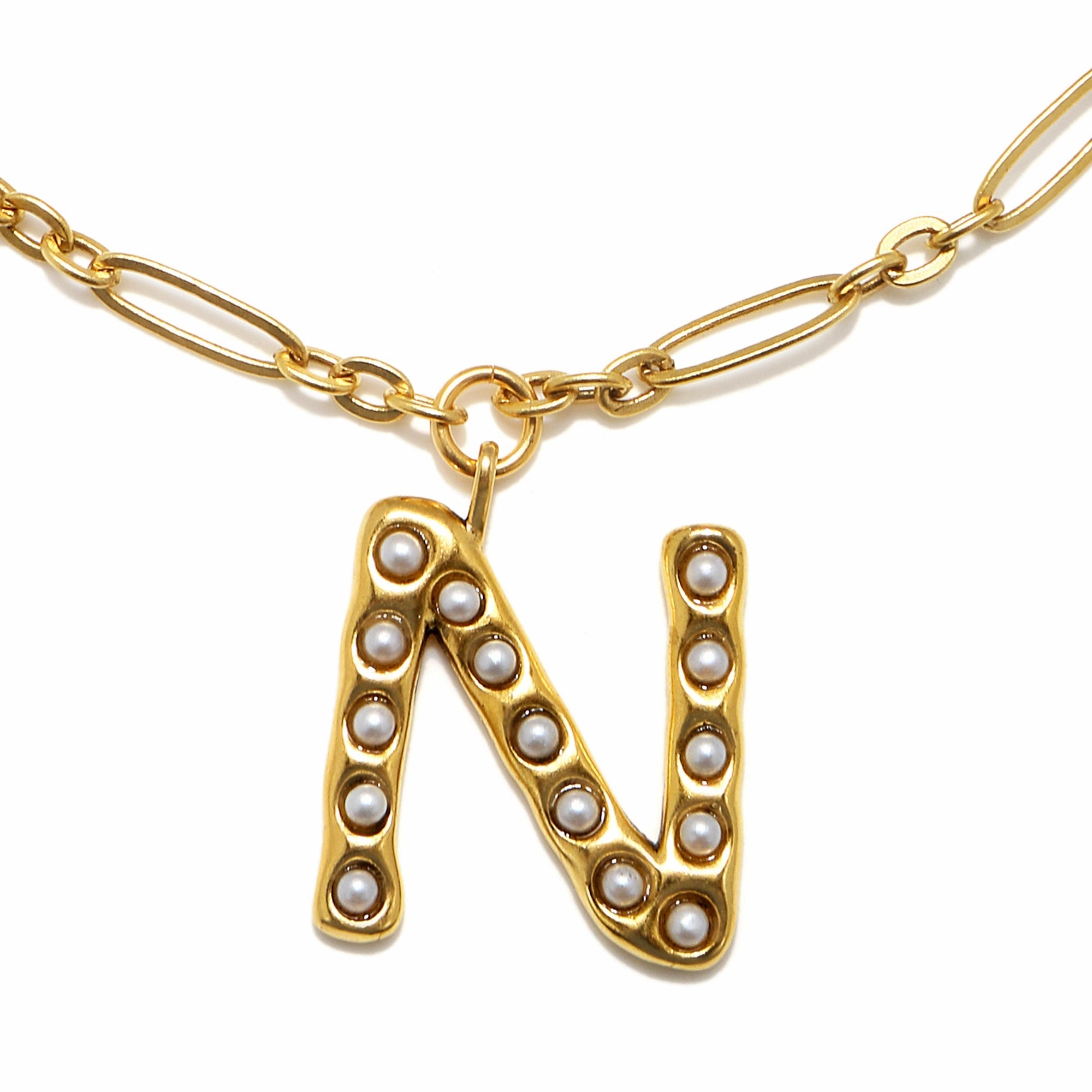 Pearl Initial Necklace