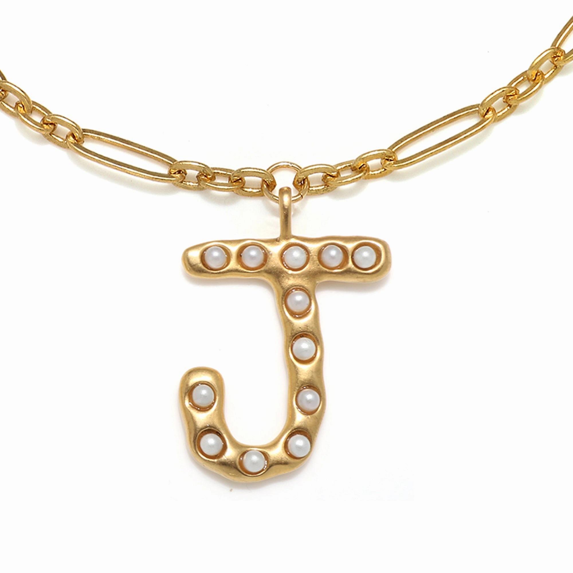 Pearl Initial Necklace