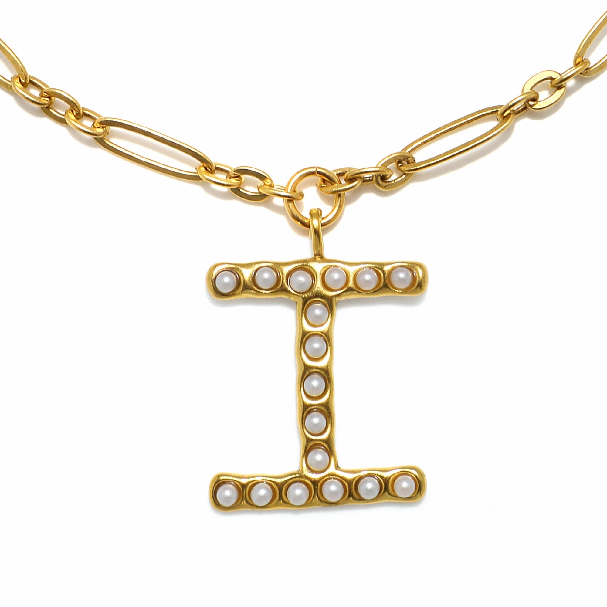 Pearl Initial Necklace