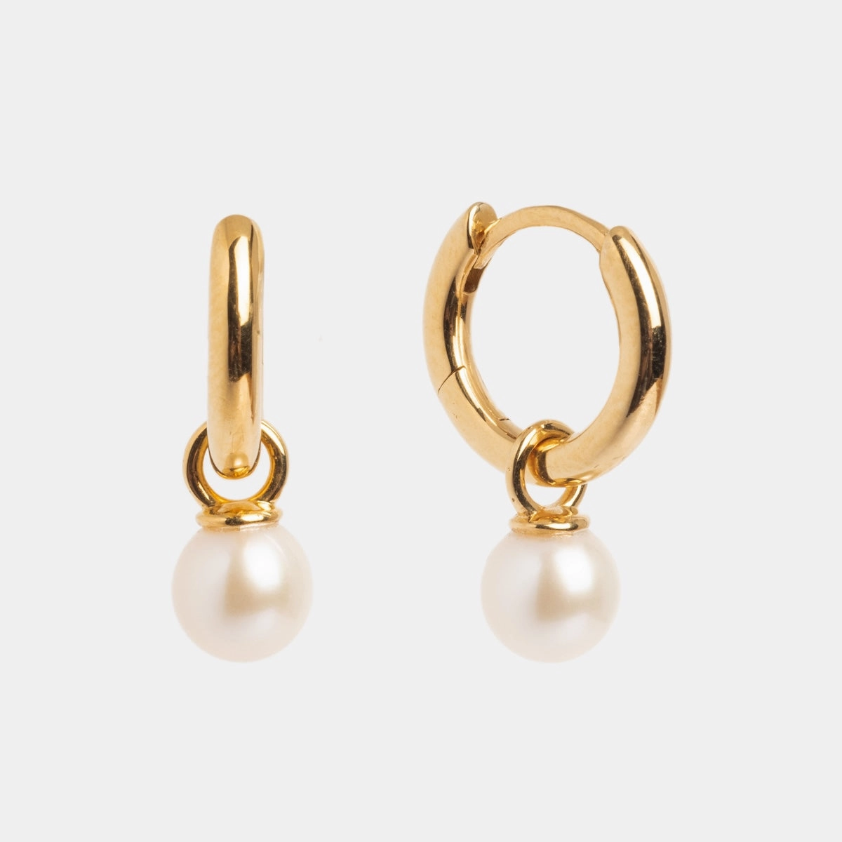 Pearl Keepsake Huggie Hoops
