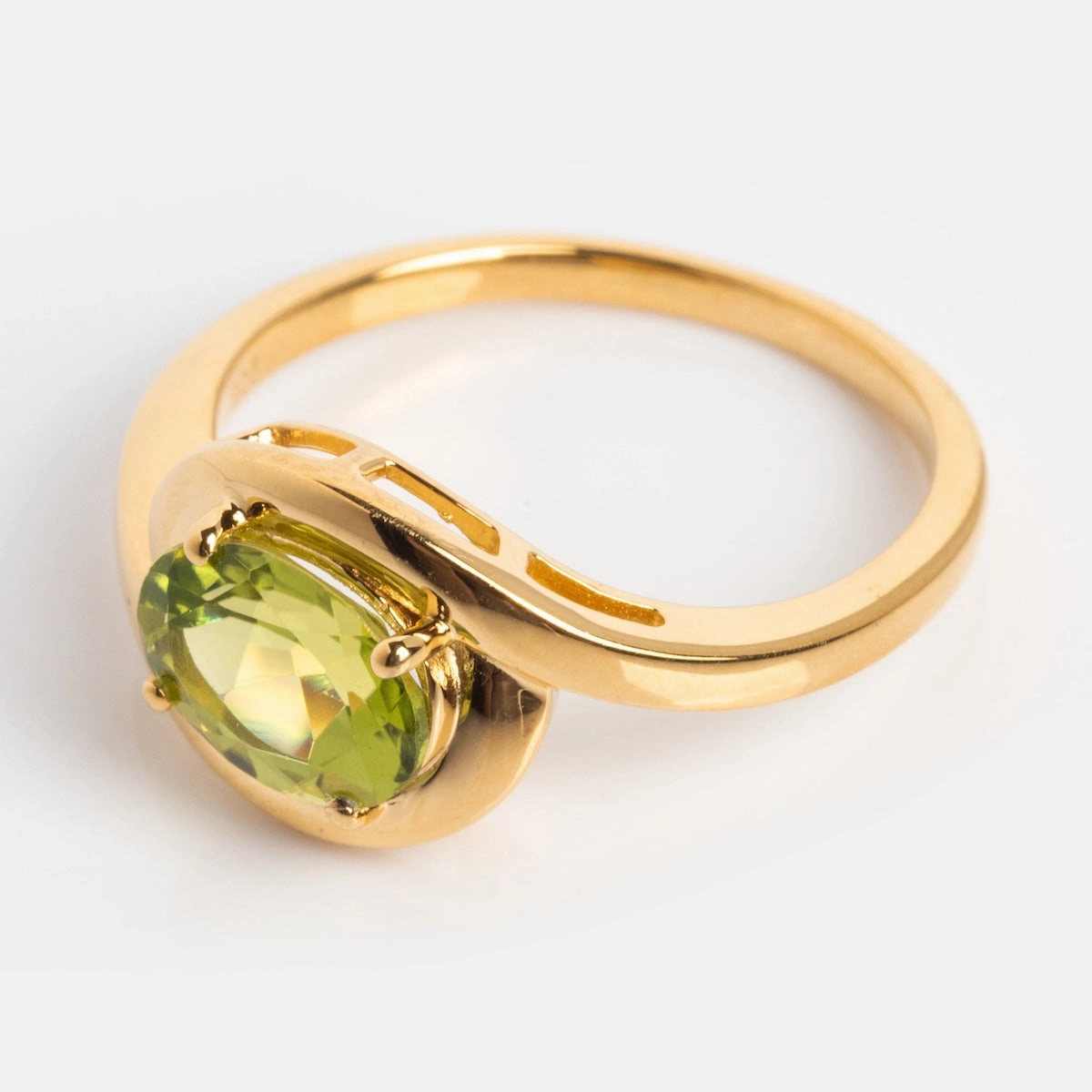Peridot Poetry Statement Ring