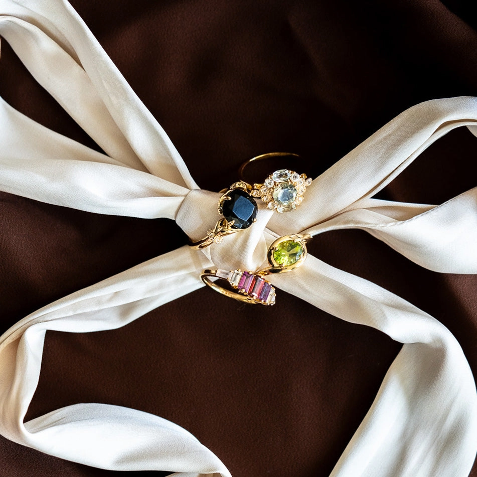 Peridot Poetry Statement Ring