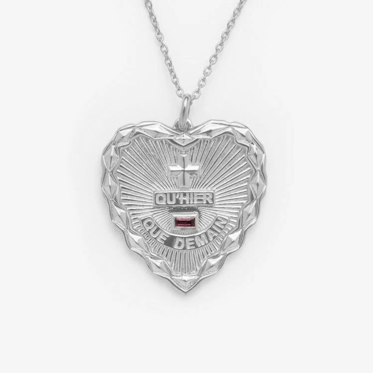 Qu'hier Que Demain Heart Pendant Necklace