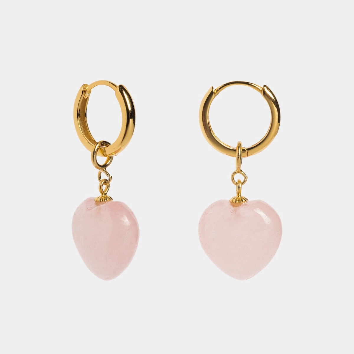 Quartzite Heart Earrings