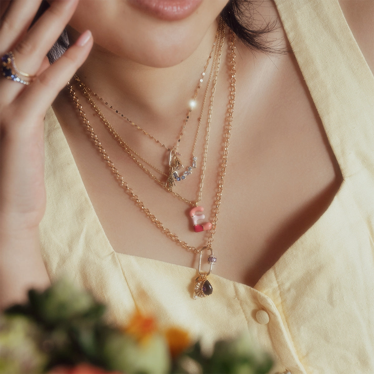 Queen Crystal Birthstone Charm Necklace