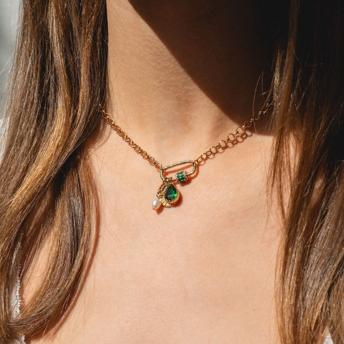 Queen Crystal Birthstone Charm Necklace