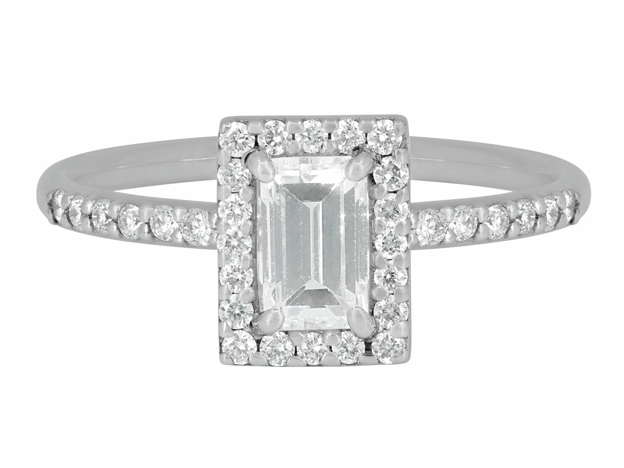 Rhonda Faber Green Baguette Diamond Ring in 18K
