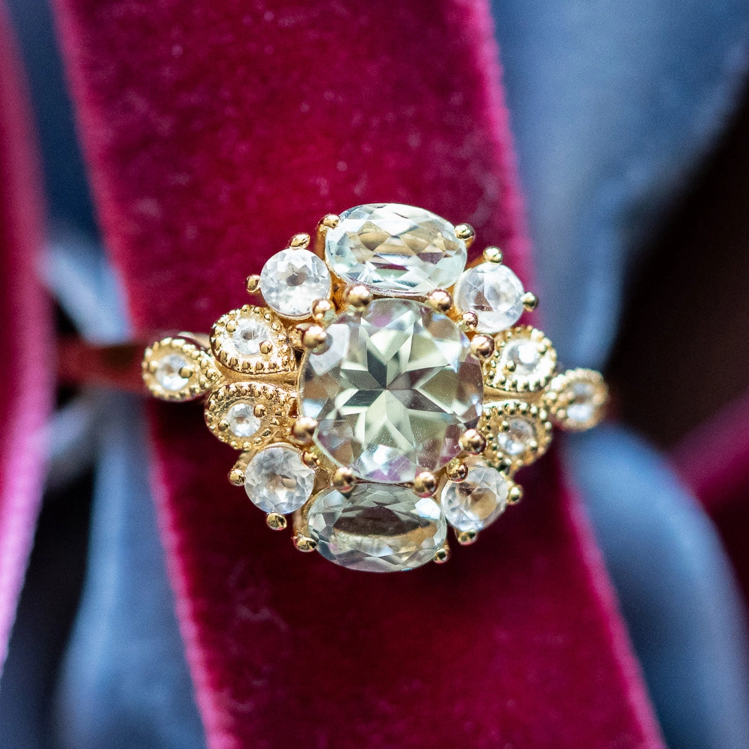 Royal Gardens Green Amethyst Cocktail Ring