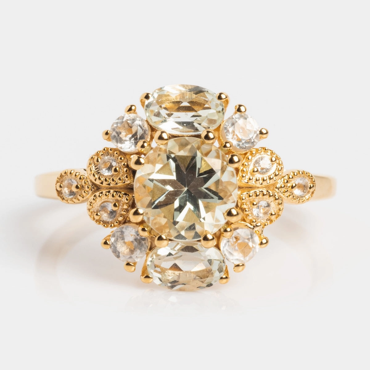 Royal Gardens Green Amethyst Cocktail Ring