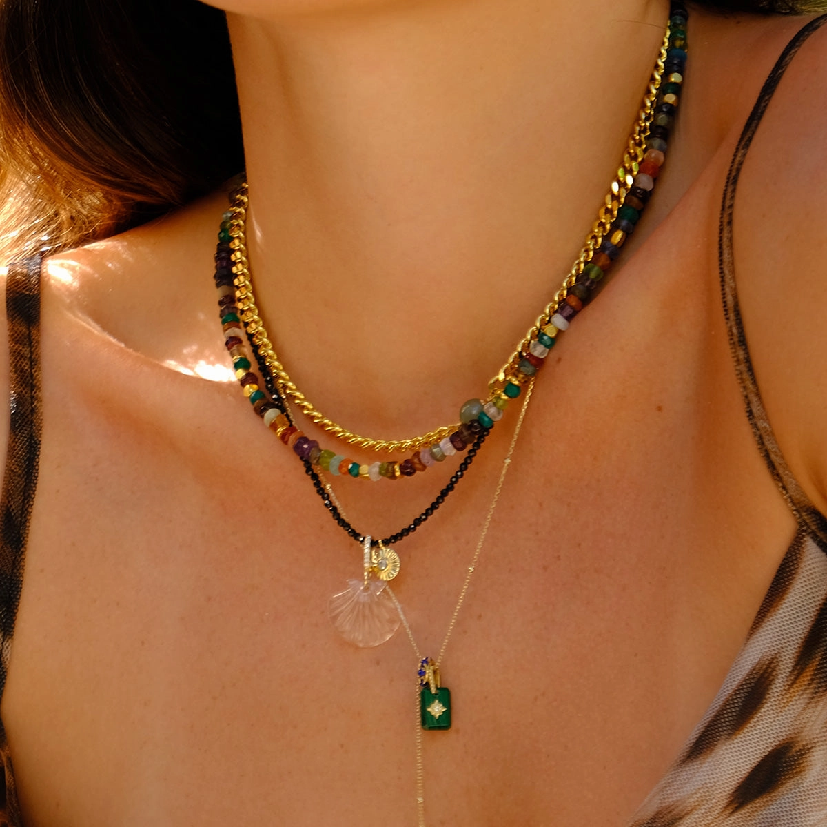 Sale! Beaded Gemstone Necklace