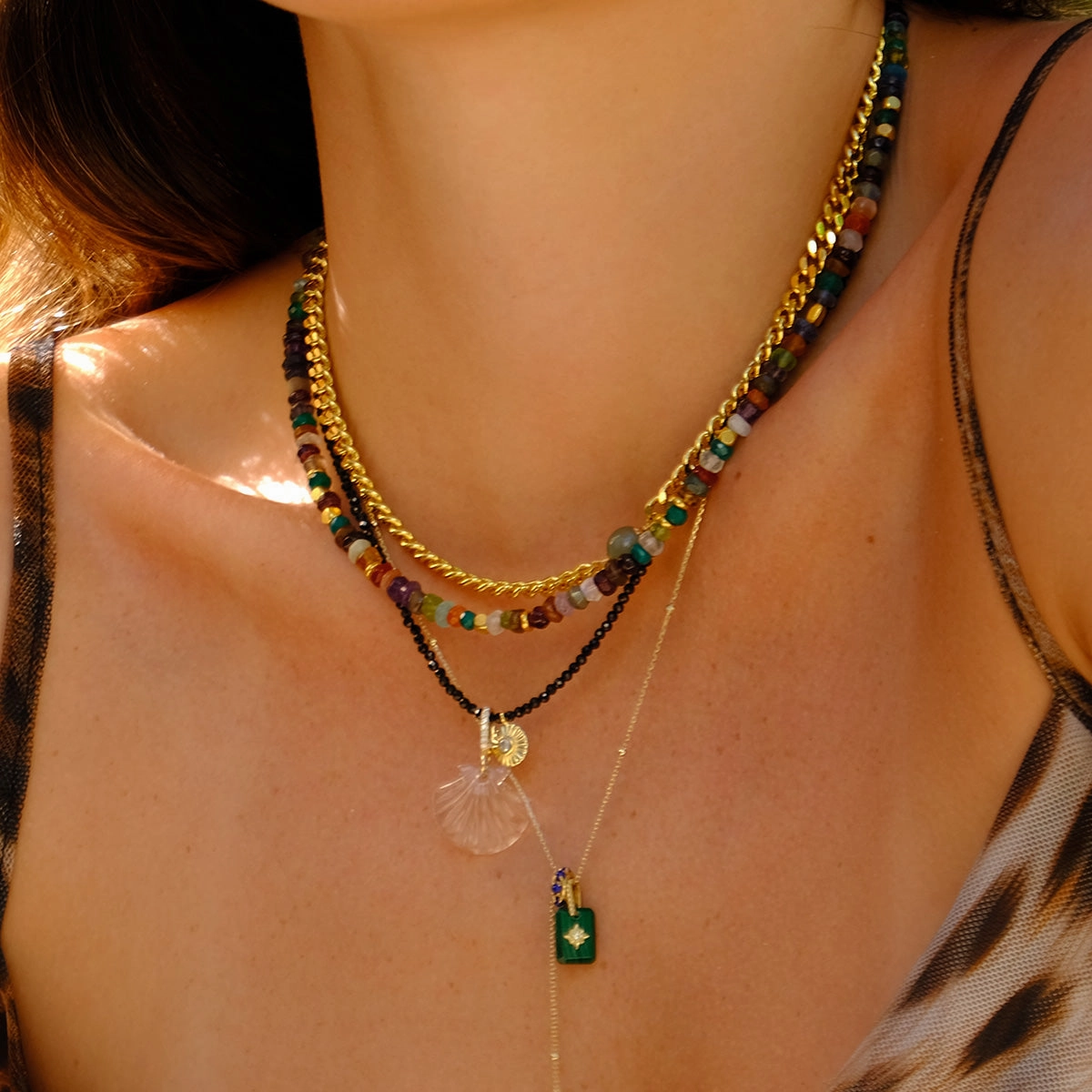 Sale! Beaded Gemstone Necklace