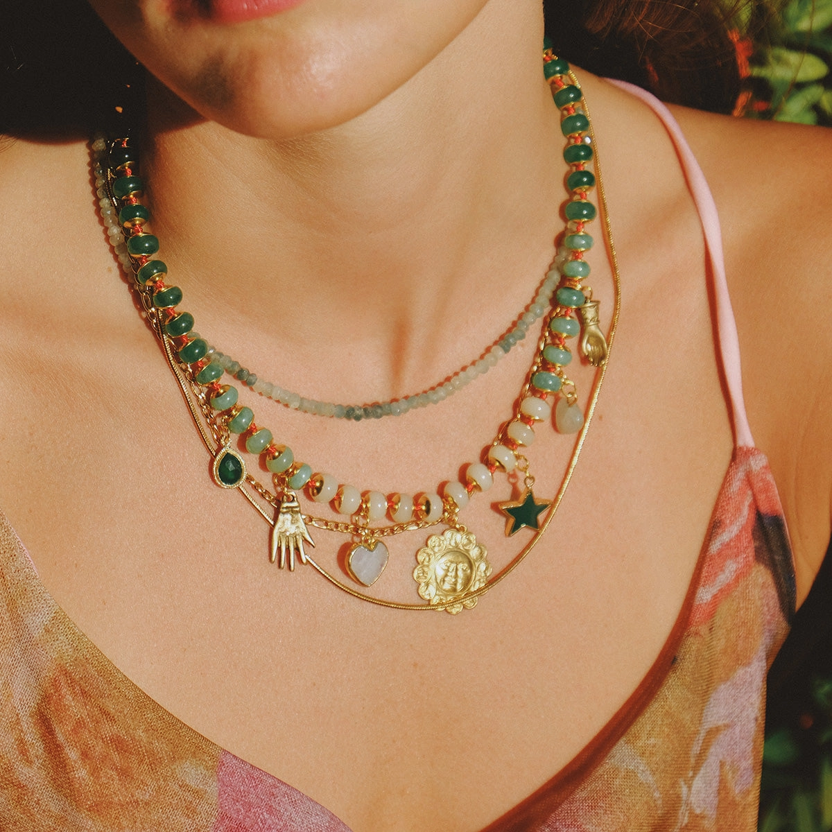 Sale! Beaded Gemstone Necklace