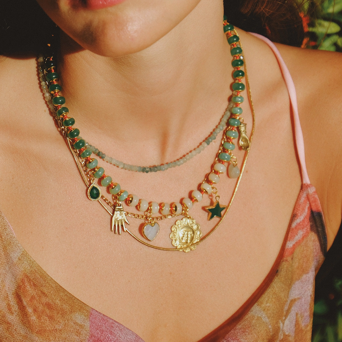 Sale! Beaded Gemstone Necklace