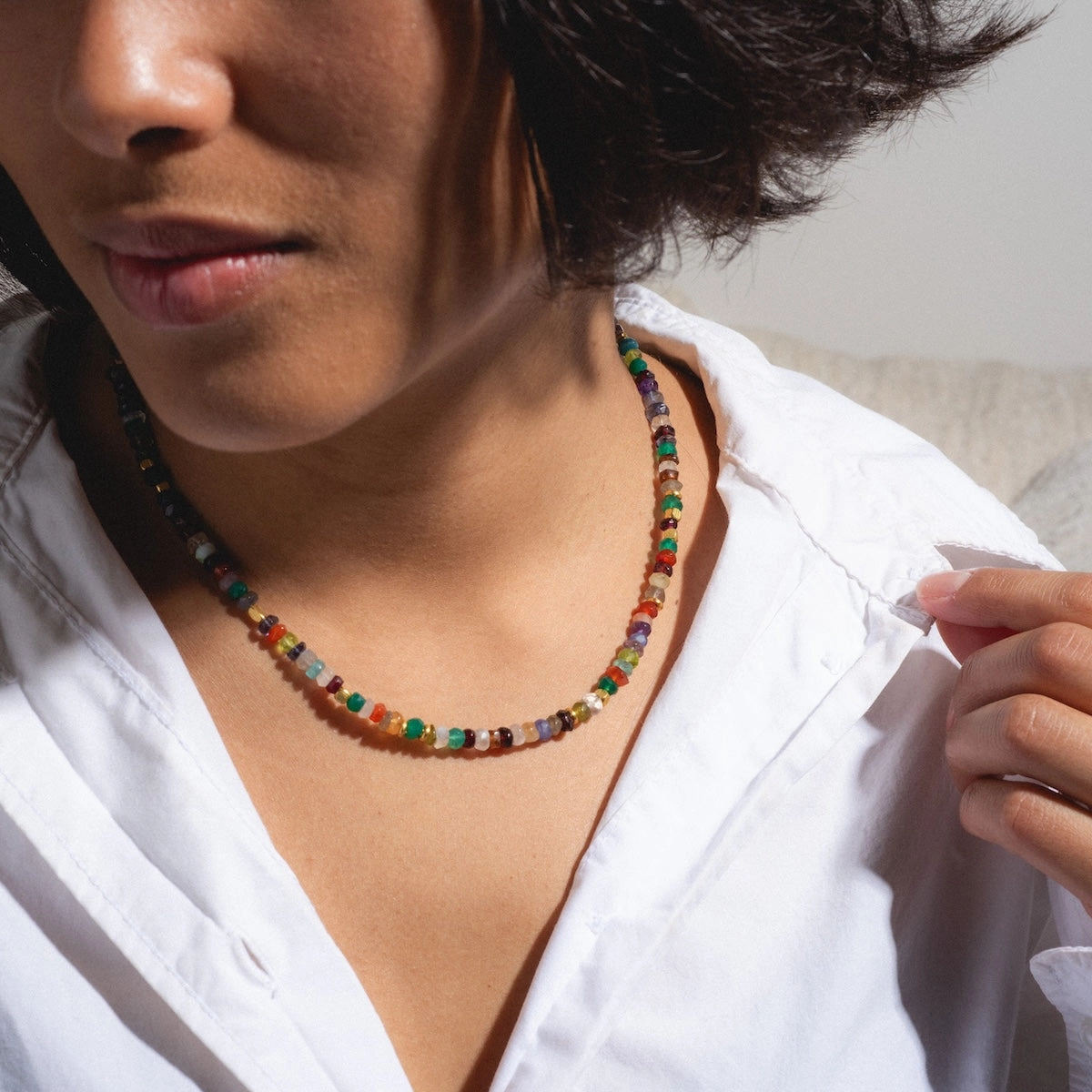 Sale! Beaded Gemstone Necklace