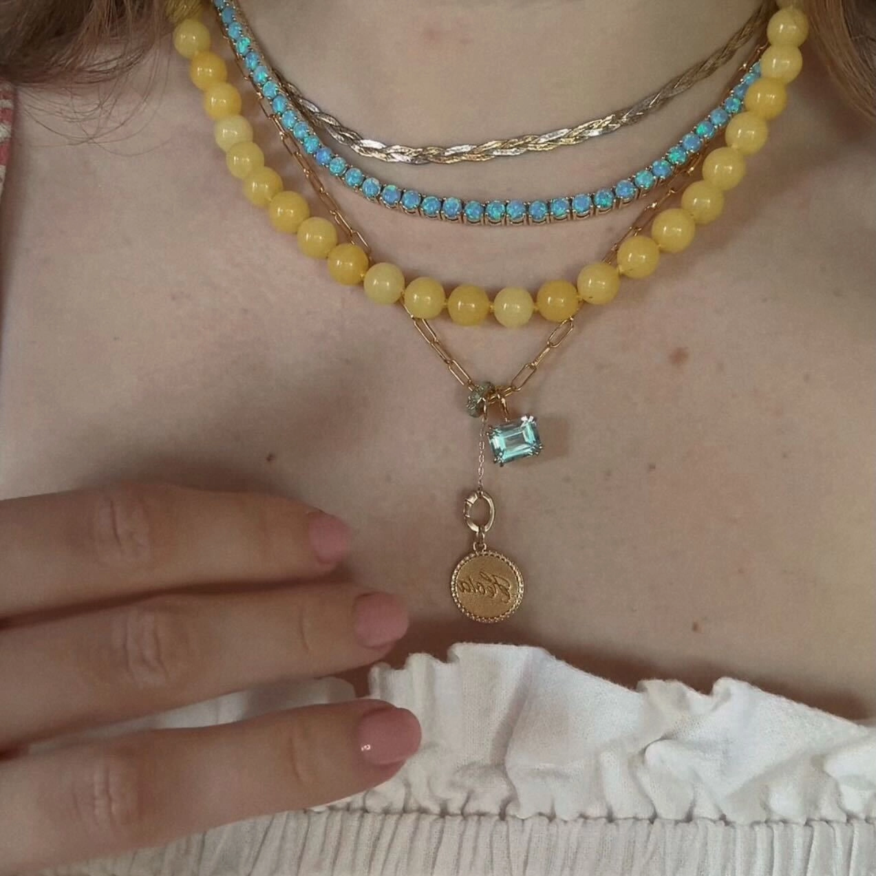 Sale! Beaded Gemstone Necklace