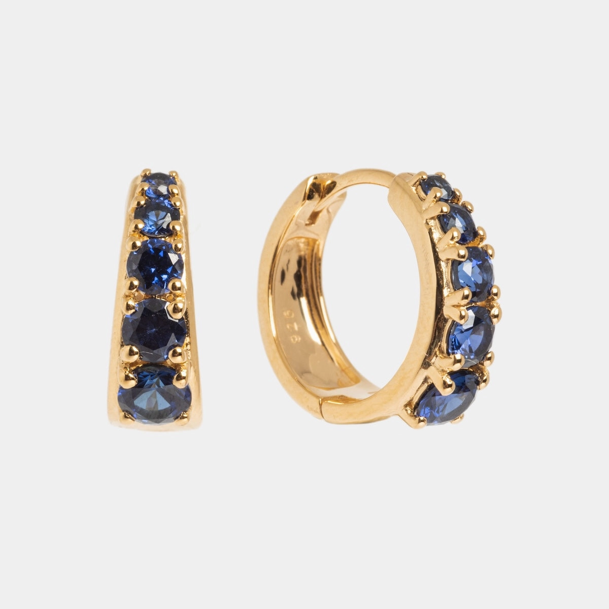 Sapphire Soliloquy Huggie Hoops