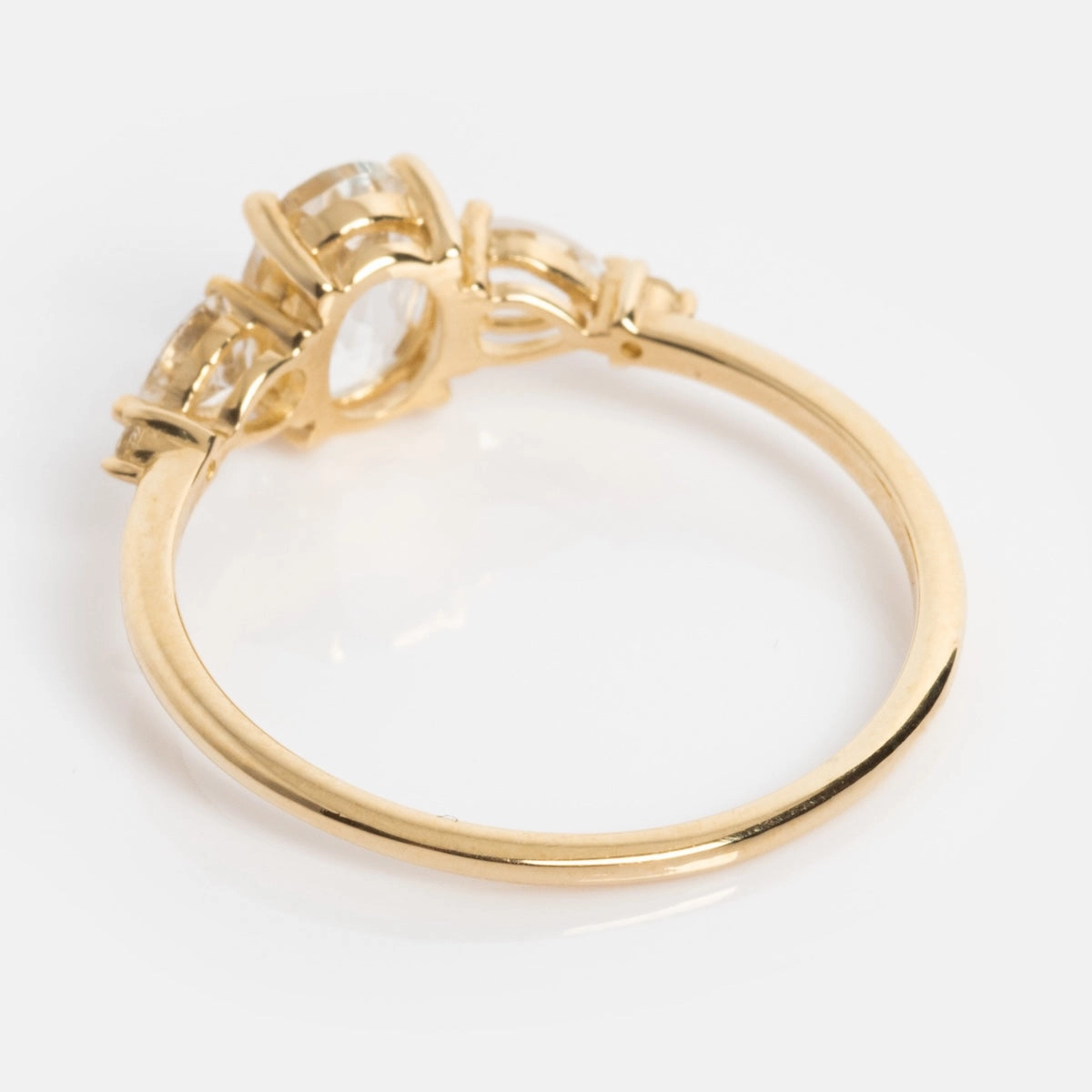 Solid Gold 2025 April Capsule Classic White Topaz Statement Ring