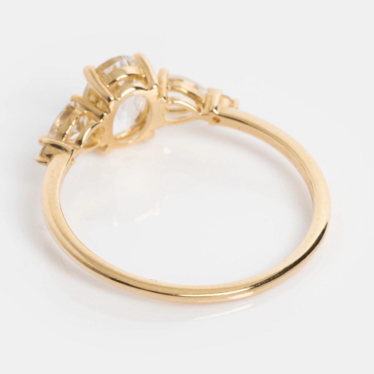 Solid Gold 2025 April Capsule Classic White Topaz Statement Ring