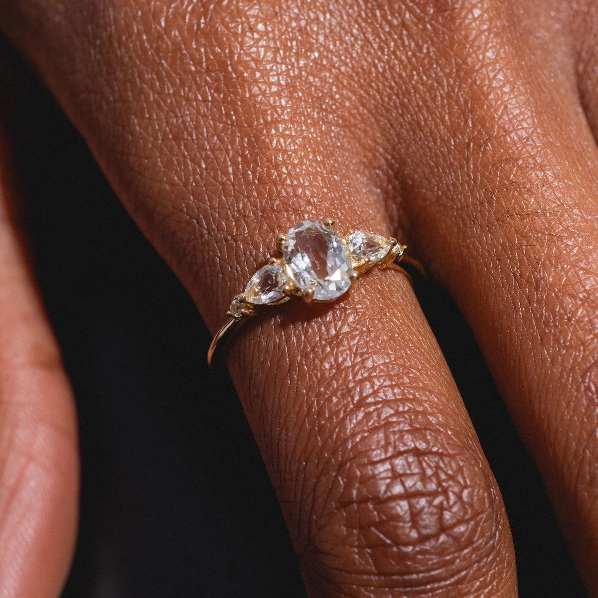 Solid Gold 2025 April Capsule White Topaz Statement Set with Free Gift
