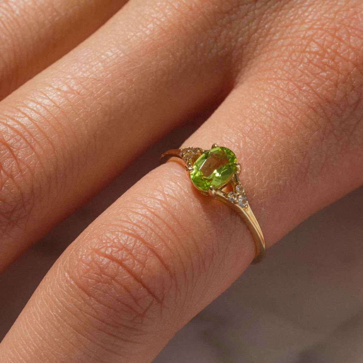Solid Gold 2025 August Capsule Classic Peridot Statement Ring