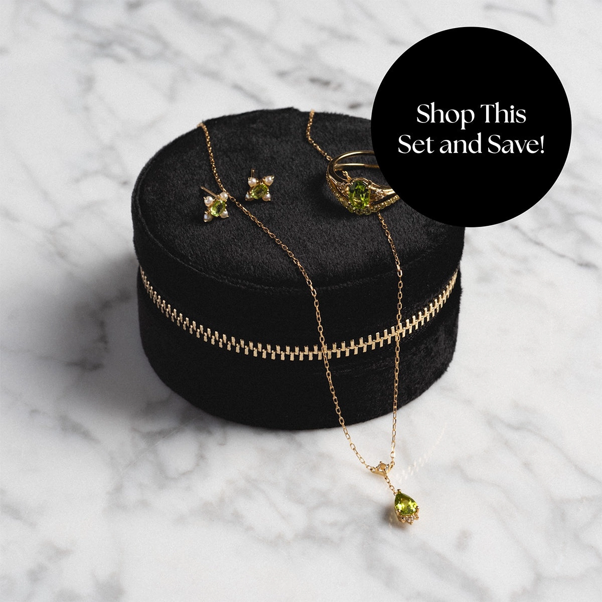 Solid Gold 2025 August Capsule Peridot Full Set with Free Gift