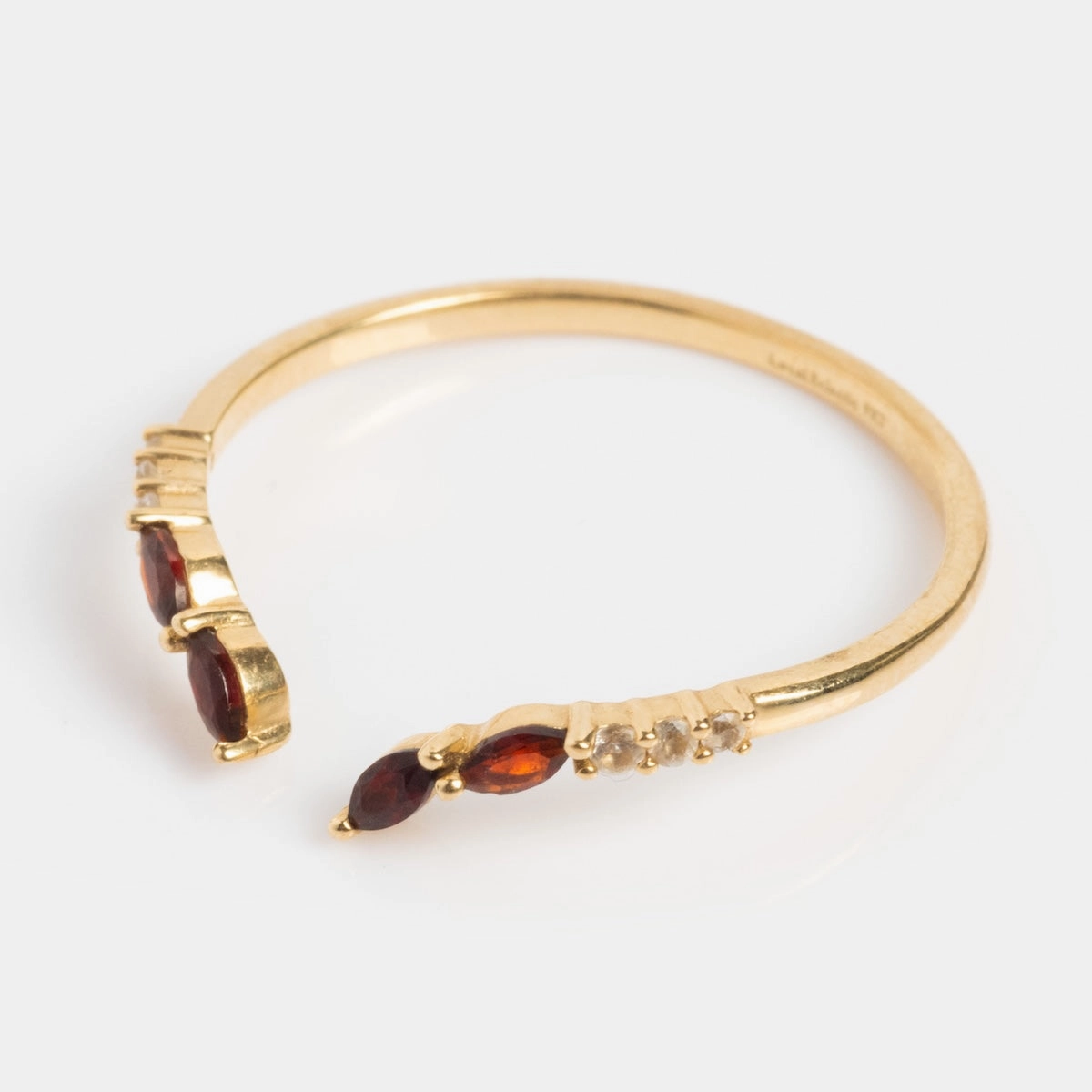 Solid Gold 2025 January Capsule Delicate Garnet Stacking Ring